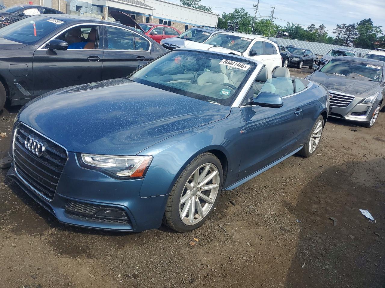 2015 Audi A5 Premium Plus Blue vin: WAUMFAFH8FN005460