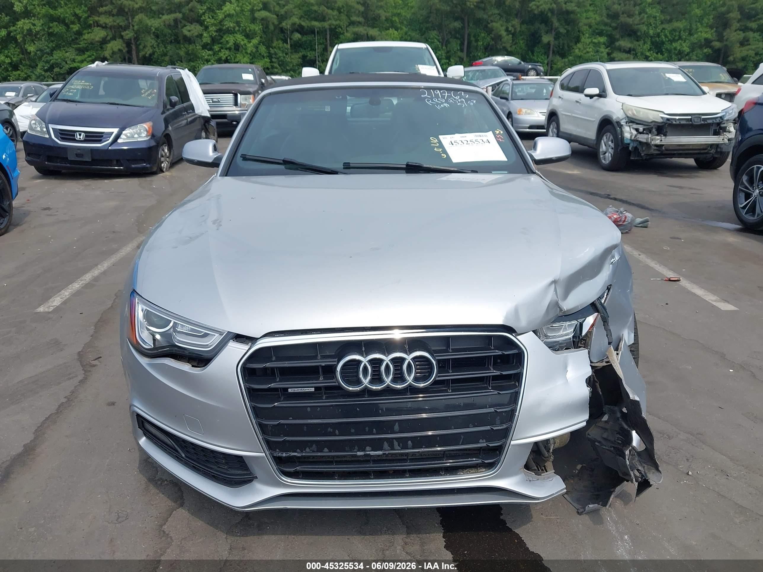 2015 Audi A5 2.0t Premium Silver vin: WAUMFAFHXFN004374