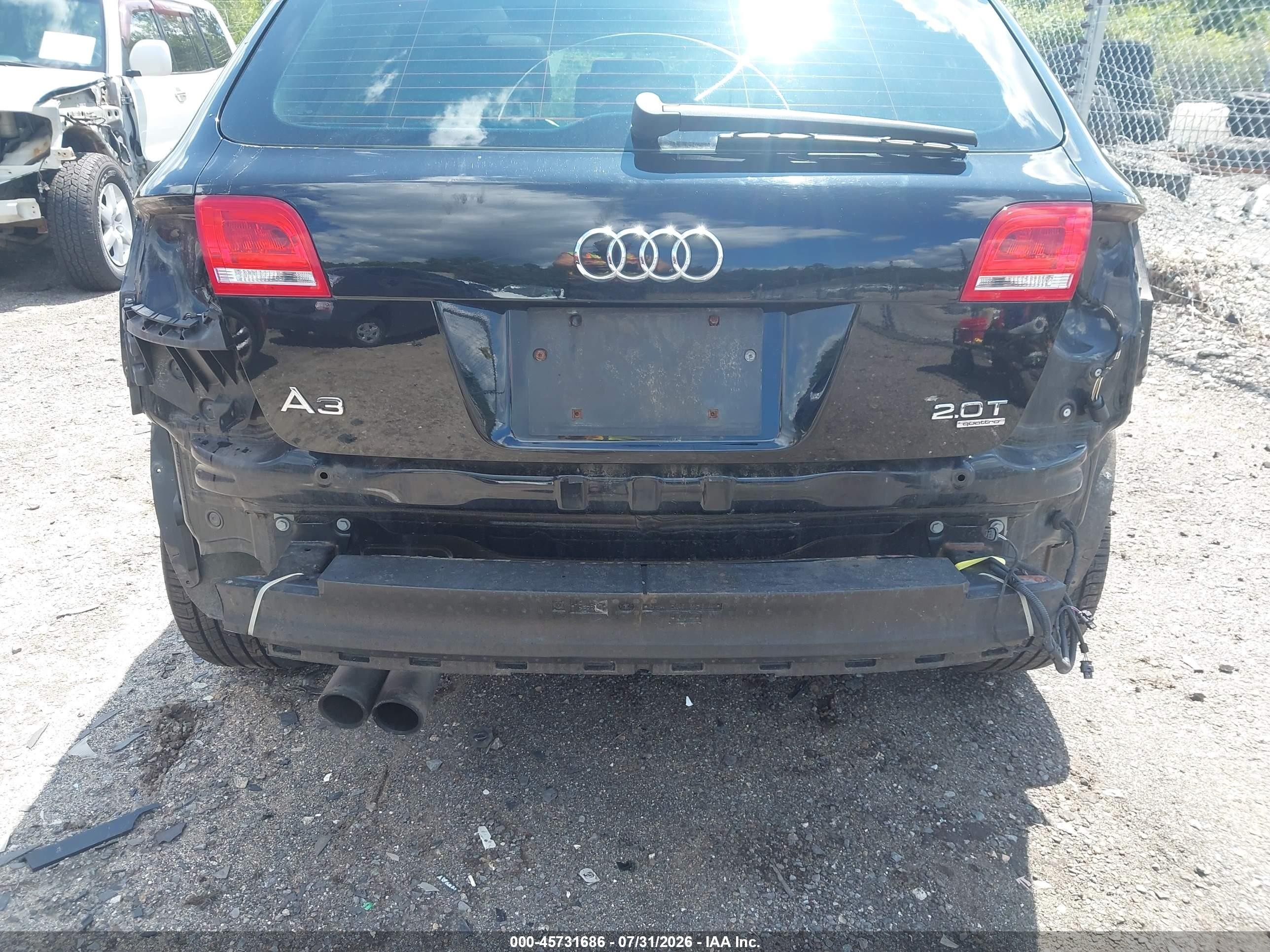 2012 Audi A3 2.0t Premium Plus Black vin: WAUMFAFM2CA063936