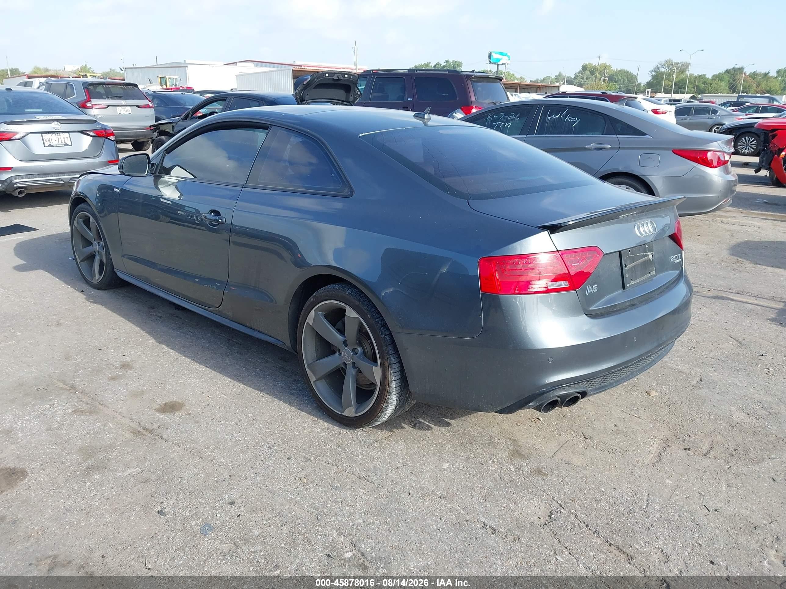 2015 Audi A5 2.0t Premium Серый vin: WAUMFAFR2FA003705