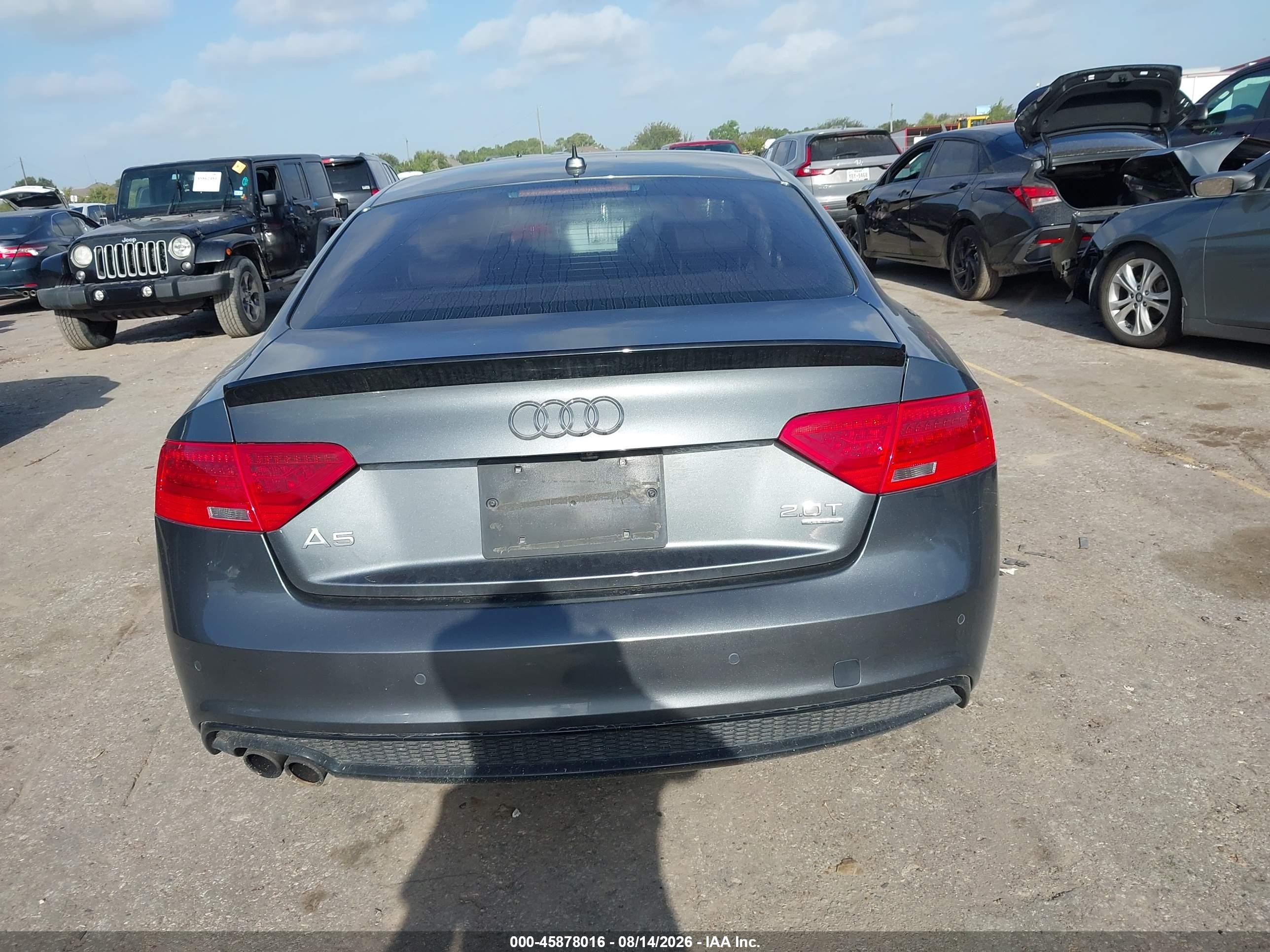 2015 Audi A5 2.0t Premium Серый vin: WAUMFAFR2FA003705