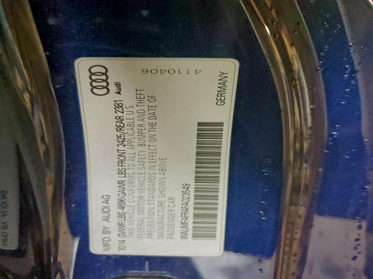 2015 Audi A5 Premium Plus Blue vin: WAUMFAFR4FA023549