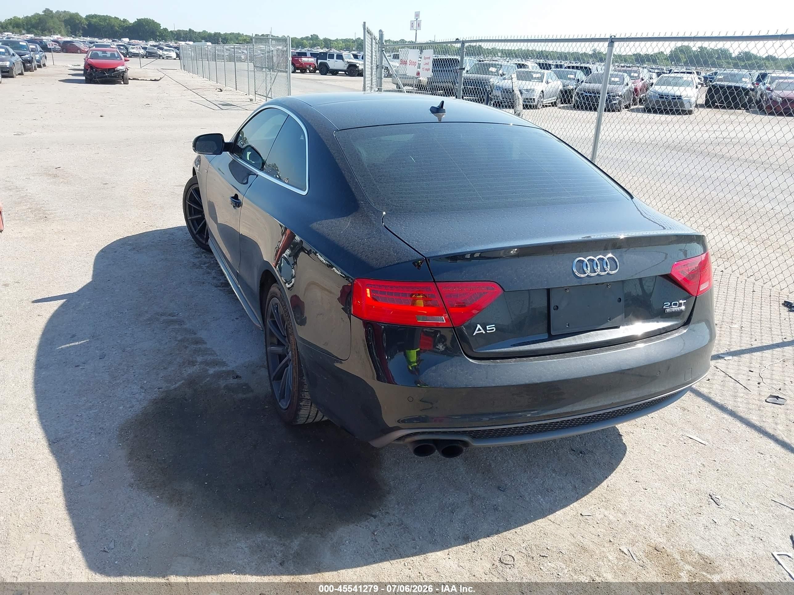 2015 Audi A5 2.0t Premium Black vin: WAUMFAFR5FA050050