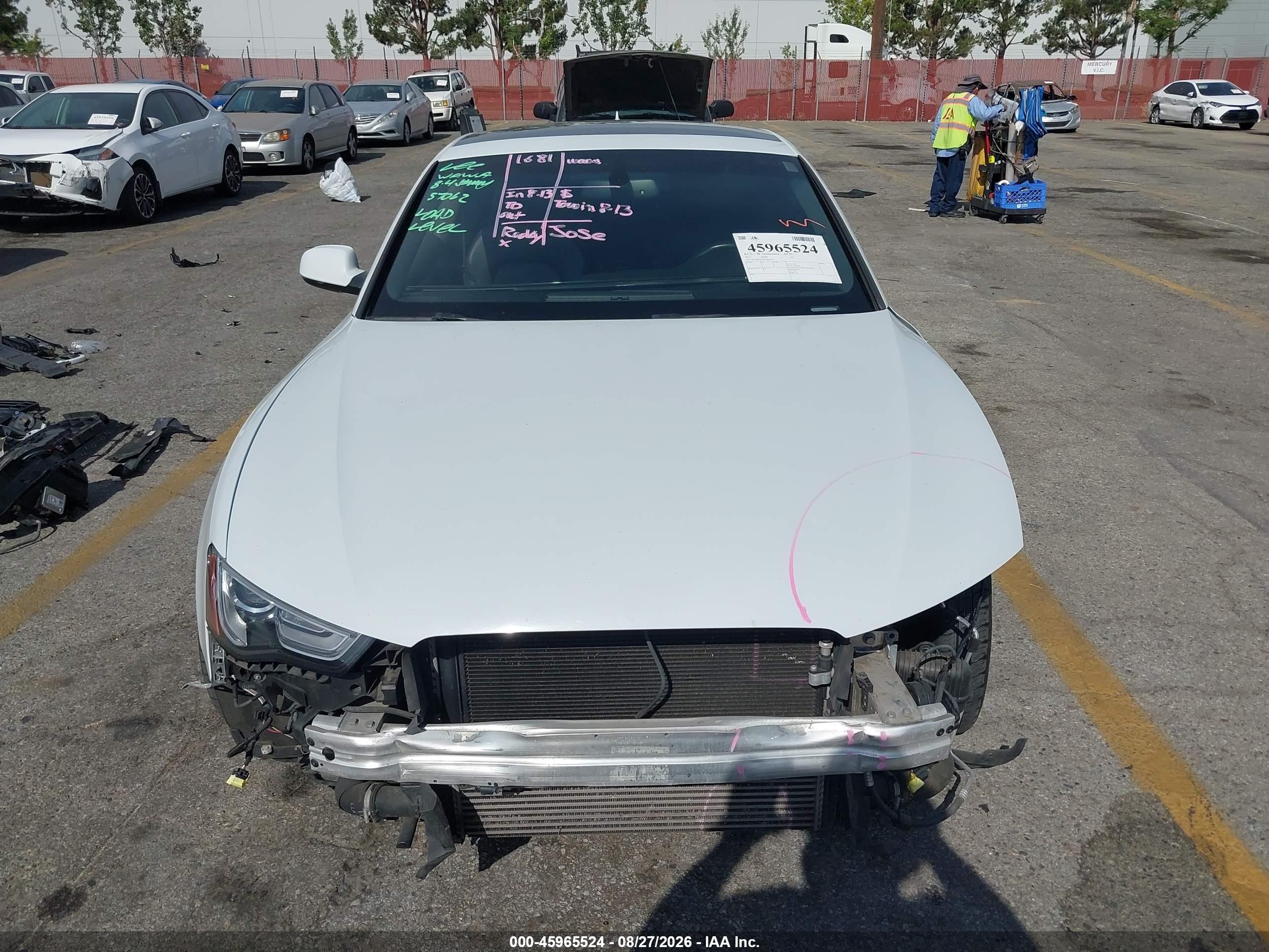 2015 Audi A5 2.0t Premium White vin: WAUMFAFR6FA023679