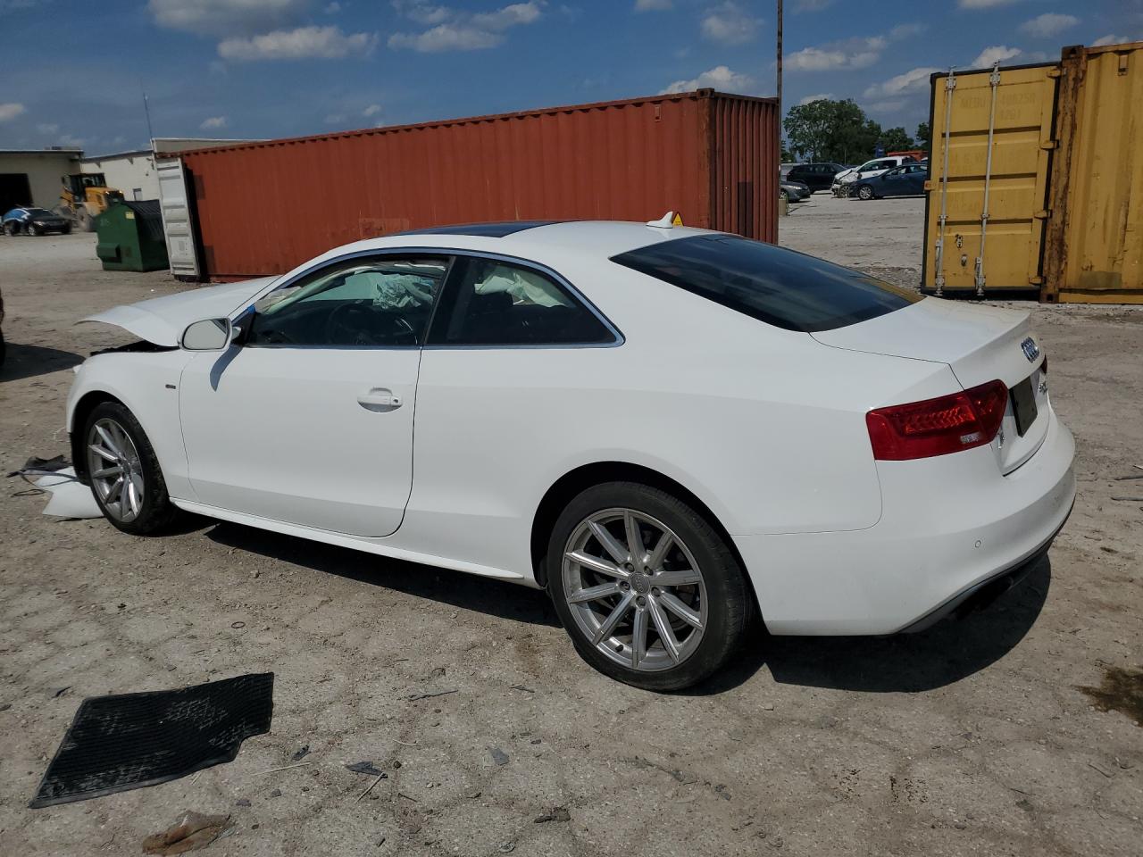 2015 Audi A5 Premium Plus White vin: WAUMFAFR7FA004364