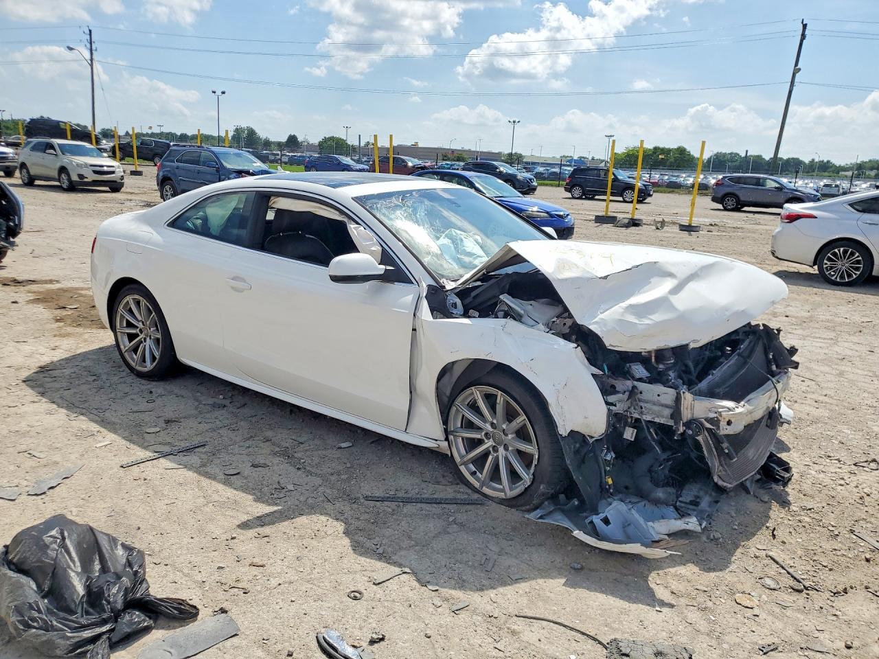 2015 Audi A5 Premium Plus White vin: WAUMFAFR7FA004364