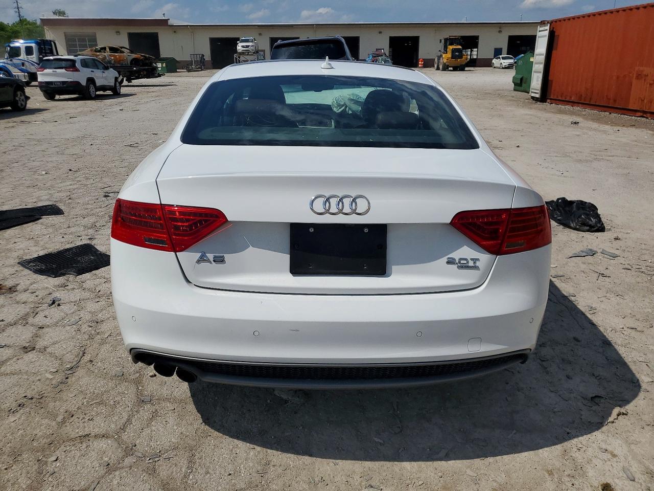 2015 Audi A5 Premium Plus White vin: WAUMFAFR7FA004364