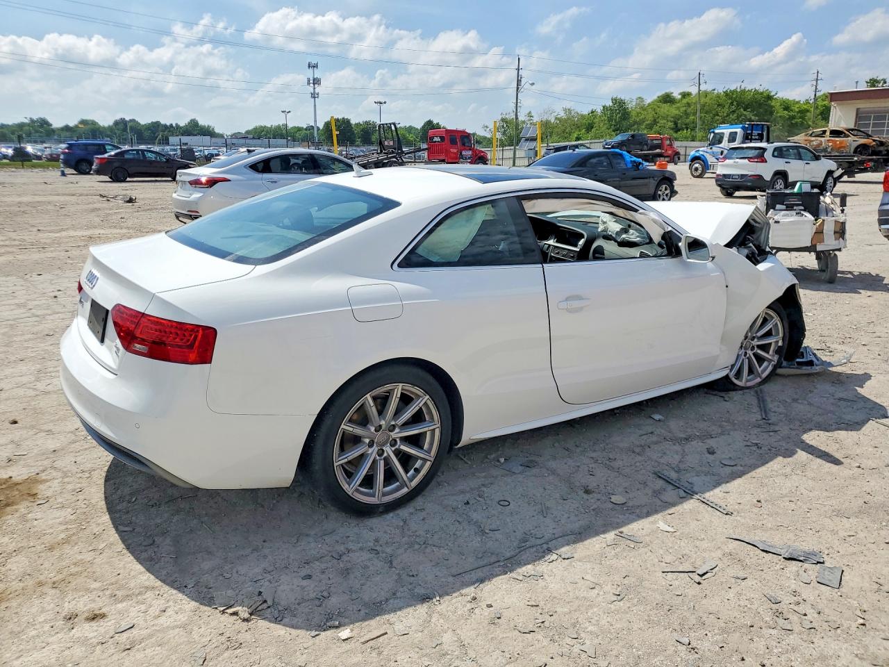 2015 Audi A5 Premium Plus White vin: WAUMFAFR7FA004364