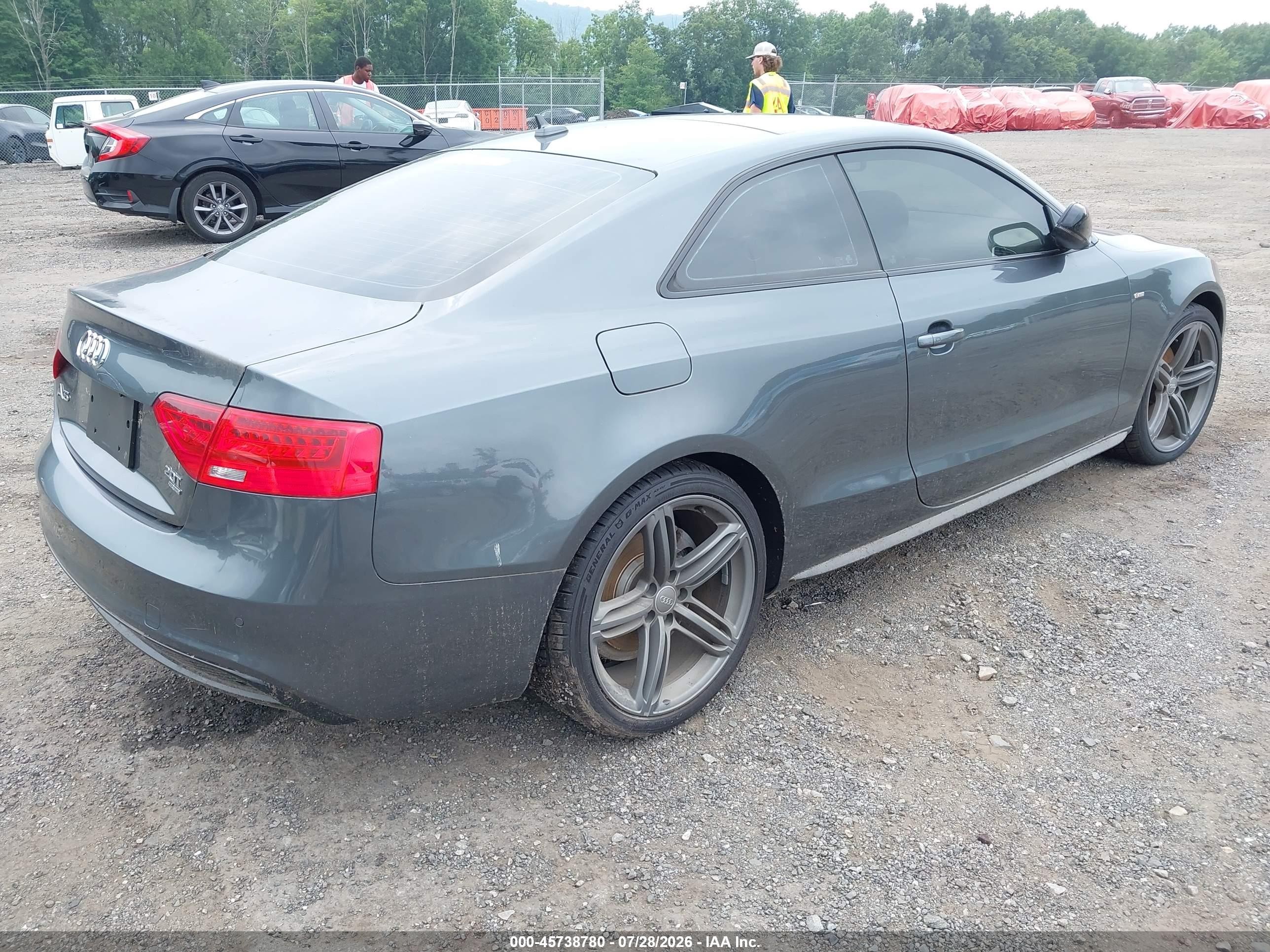 2014 Audi A5 2.0t Premium Gray vin: WAUMFAFR8EA025691