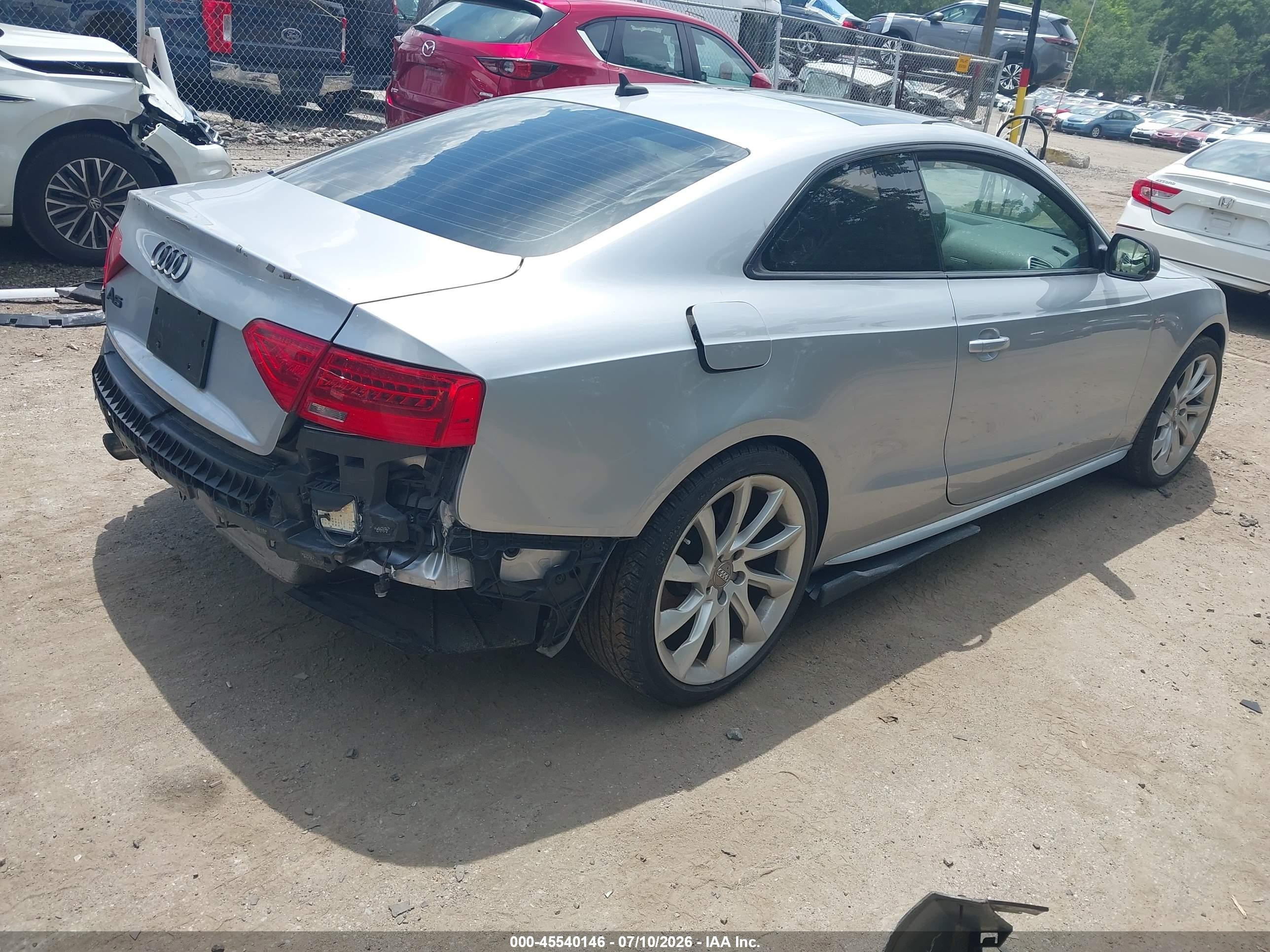 2015 Audi A5 2.0t Premium Silver vin: WAUMFAFR8FA015891