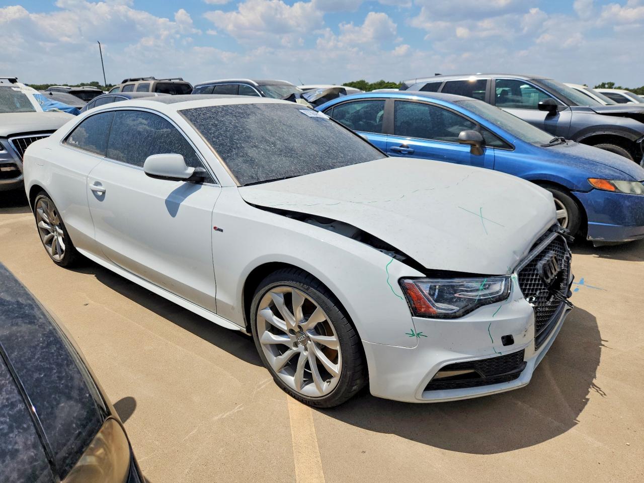 2015 Audi A5 Premium Plus White vin: WAUMFAFRXFA026486