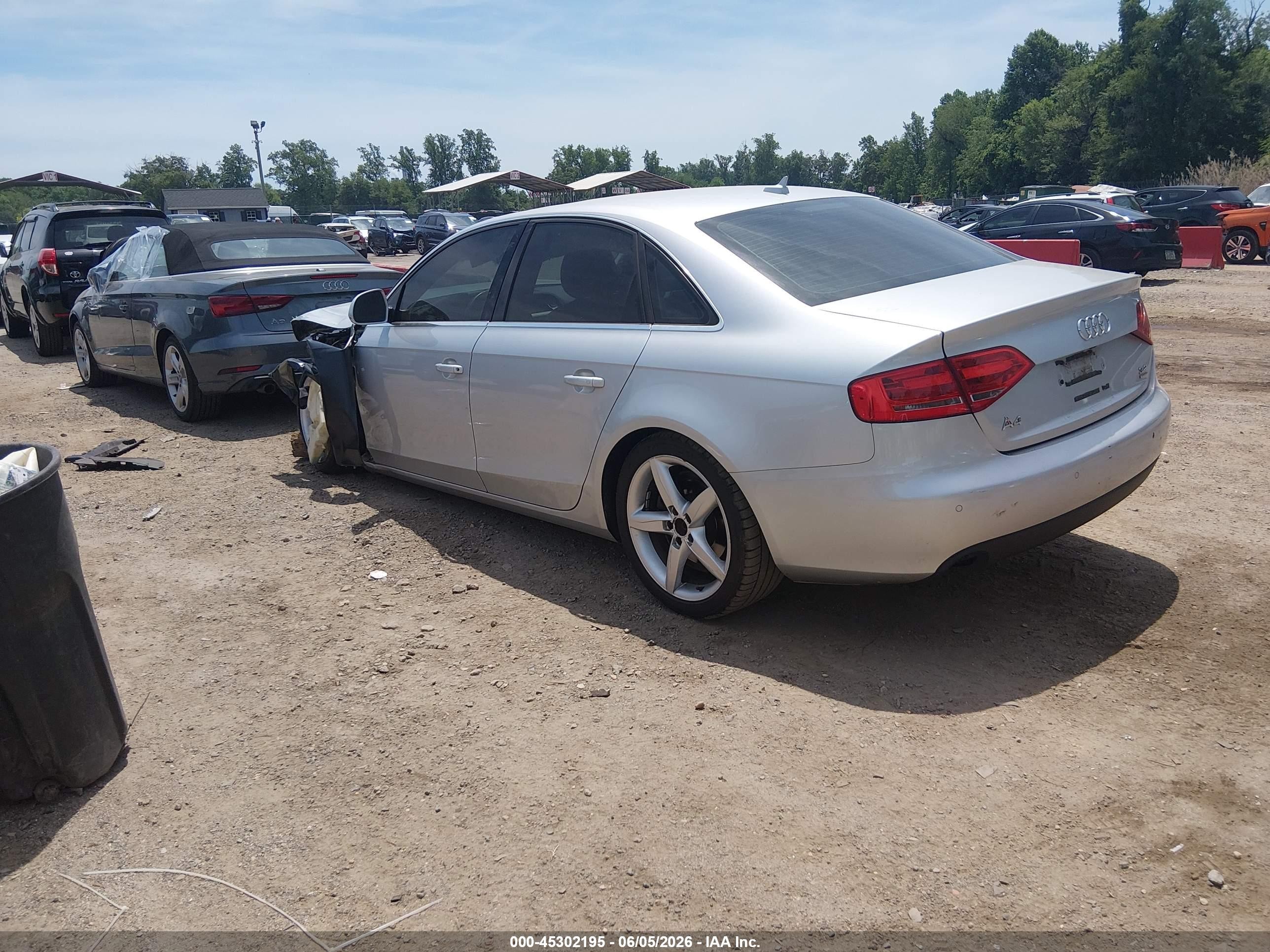 2009 Audi A4 3.2 Premium Plus Silver vin: WAUMK78K29A078553