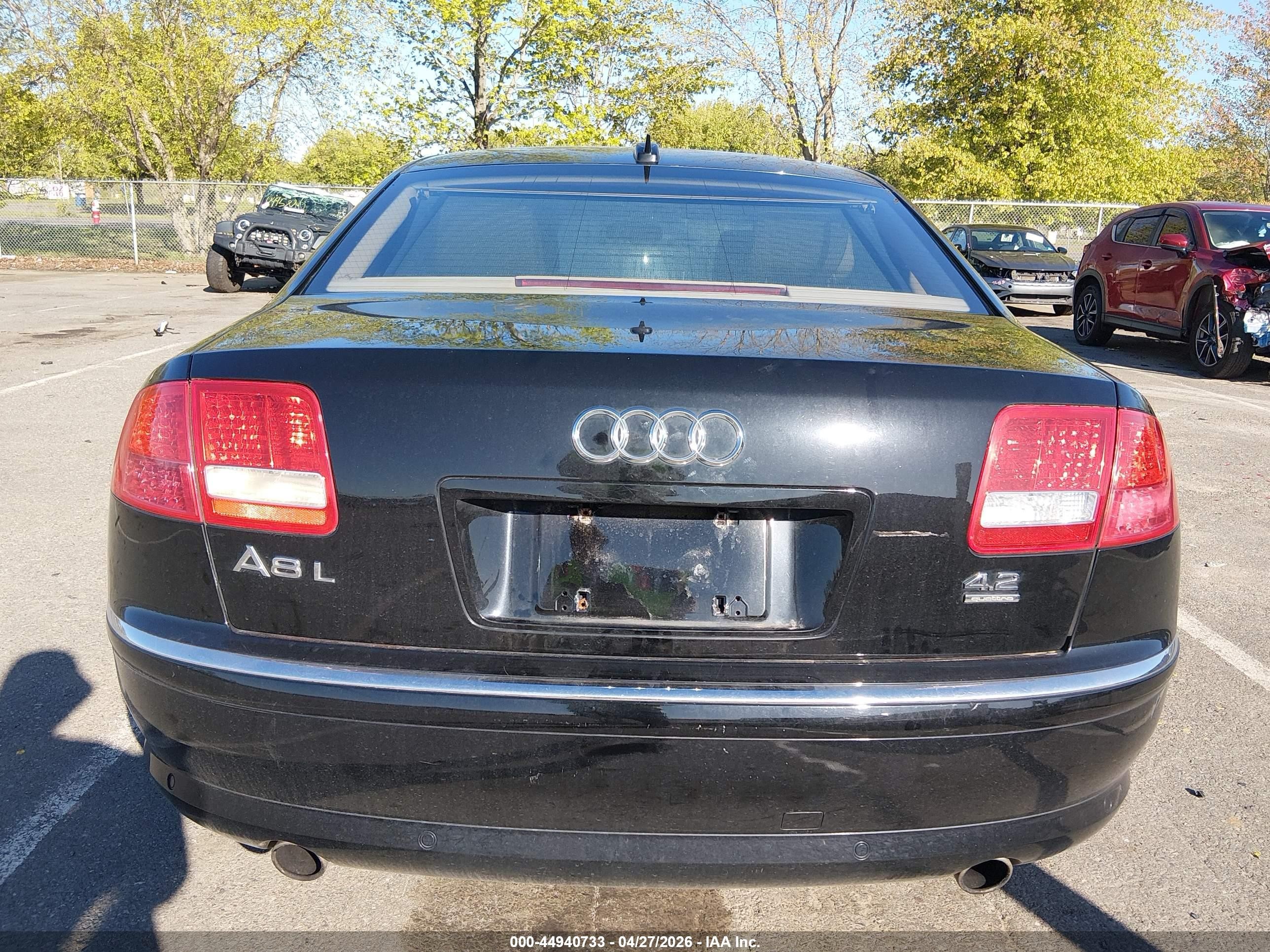 2006 Audi A8 L 4.2 Black vin: WAUML44E86N019619