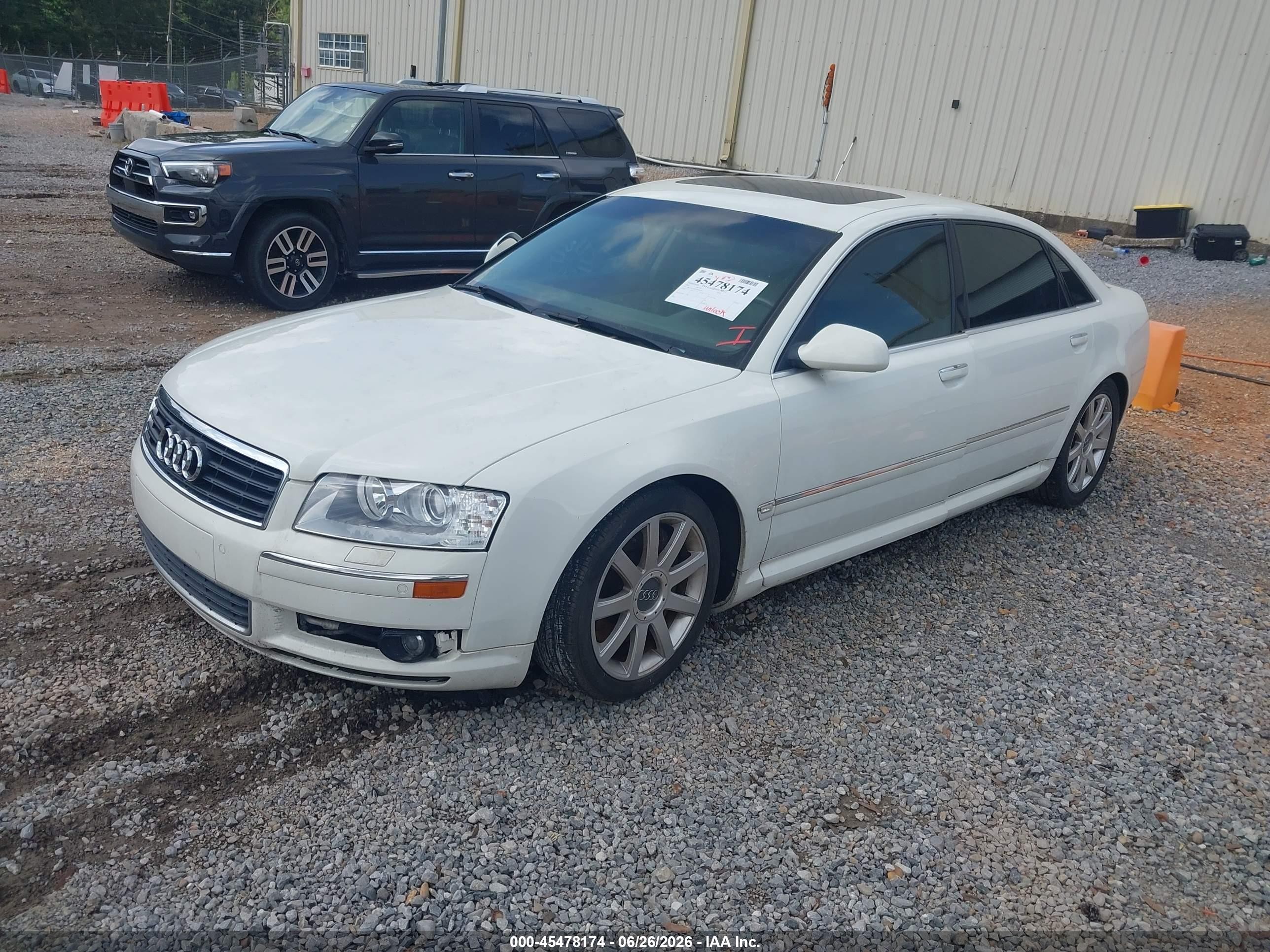 2005 Audi A8 L 4.2 White vin: WAUML44EX5N004229