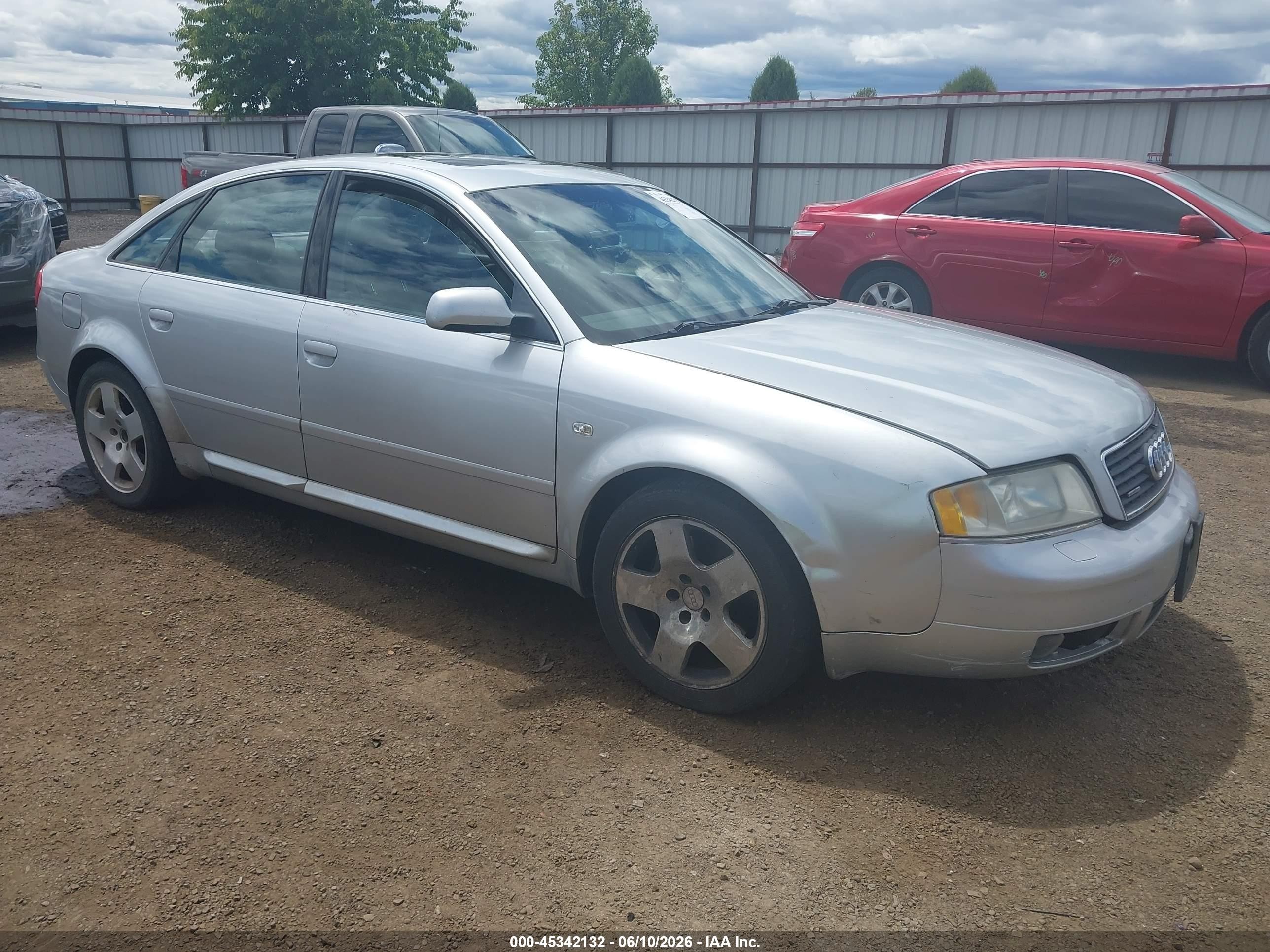 2002 Audi A6 4.2l Silver vin: WAUML54B72N095371