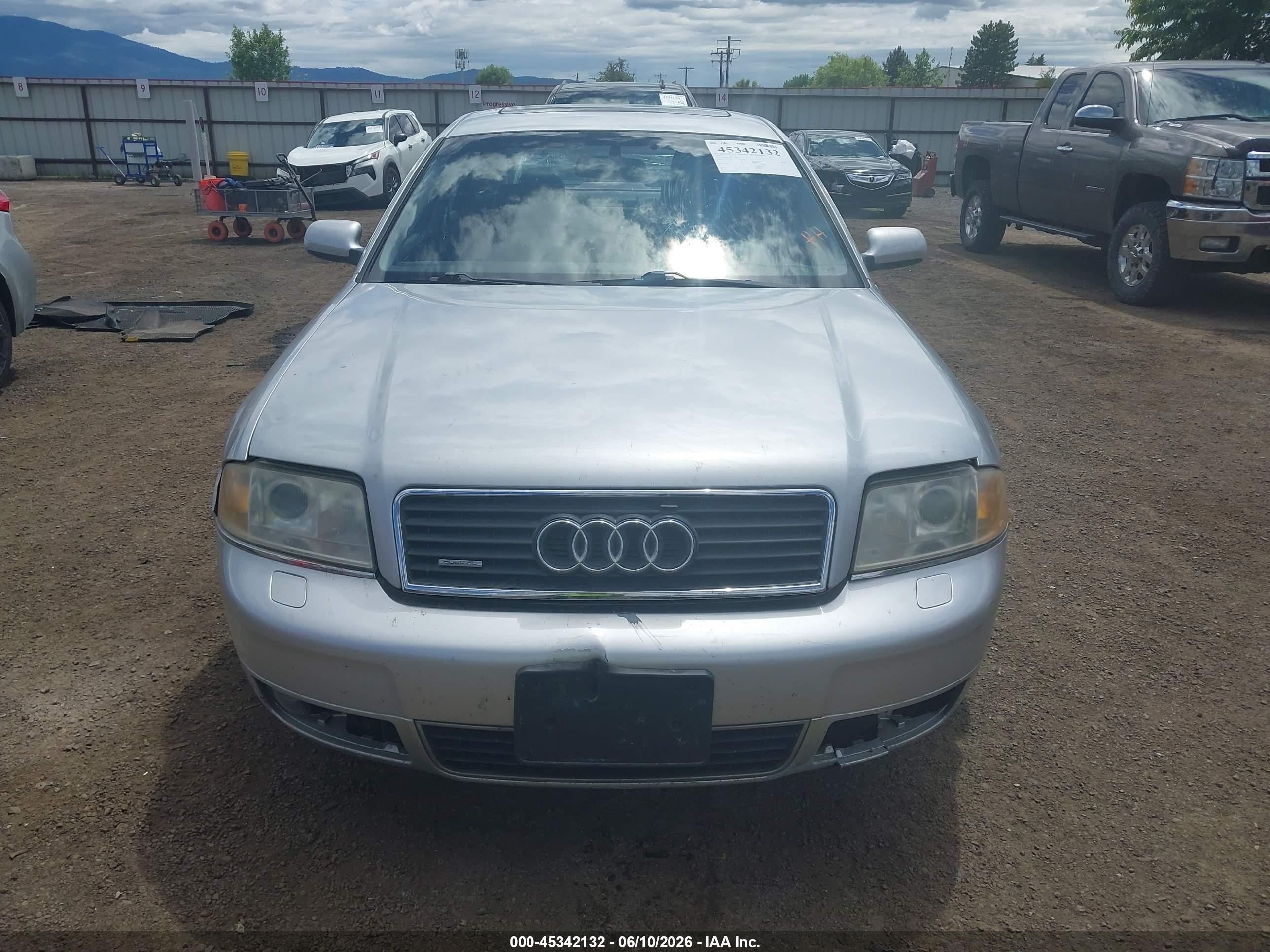 2002 Audi A6 4.2l Silver vin: WAUML54B72N095371