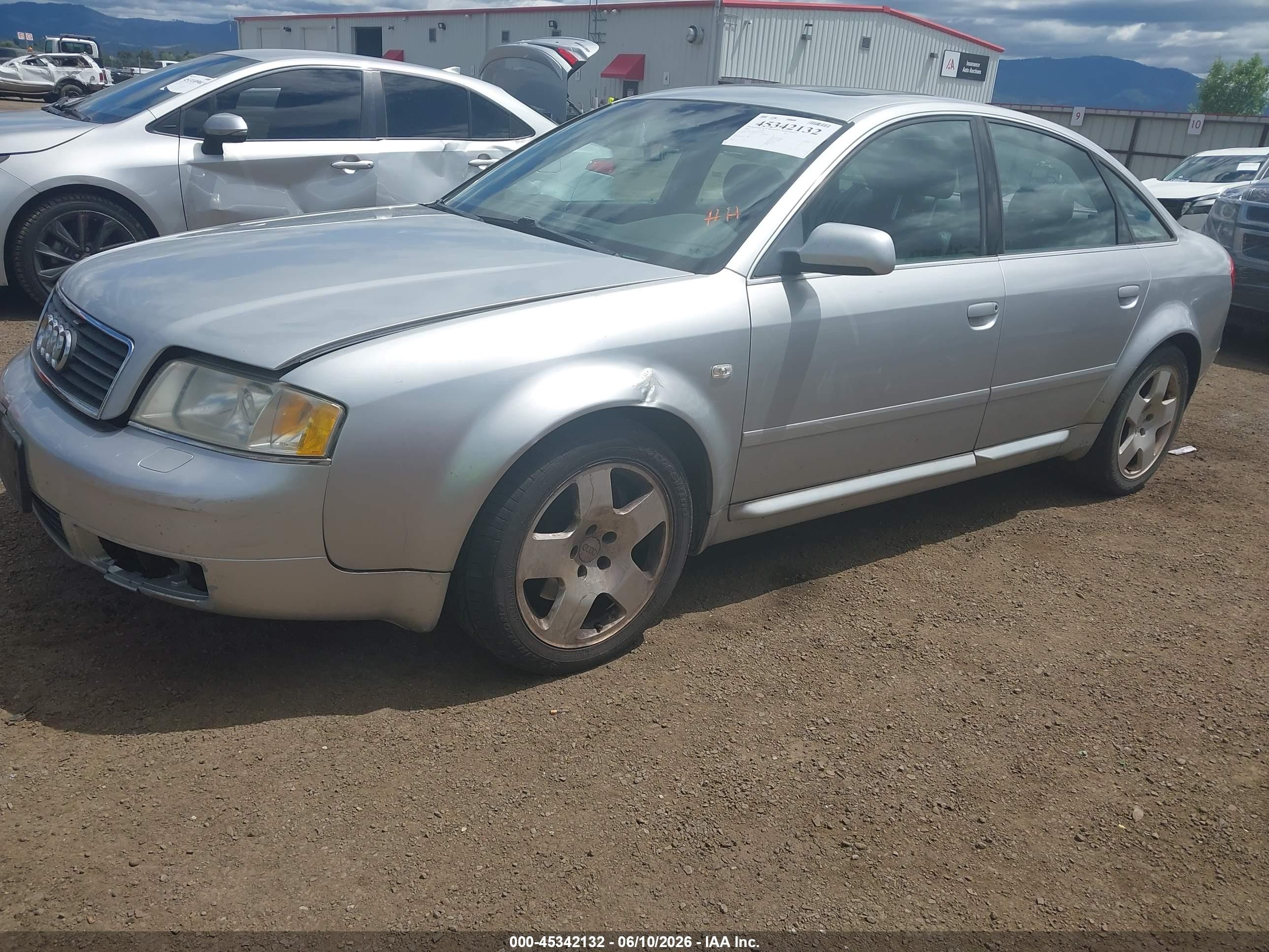 2002 Audi A6 4.2l Silver vin: WAUML54B72N095371