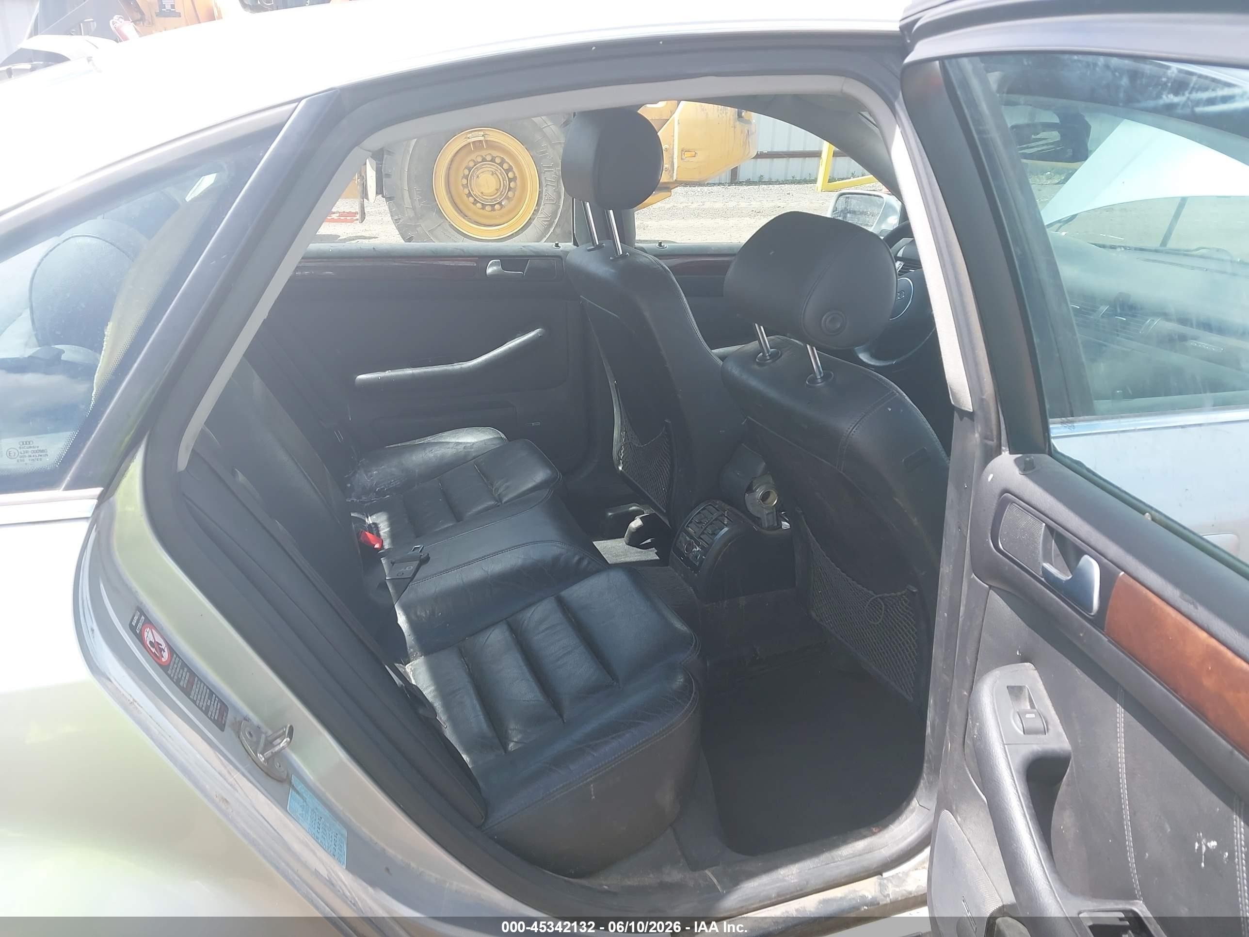 2002 Audi A6 4.2l Silver vin: WAUML54B72N095371