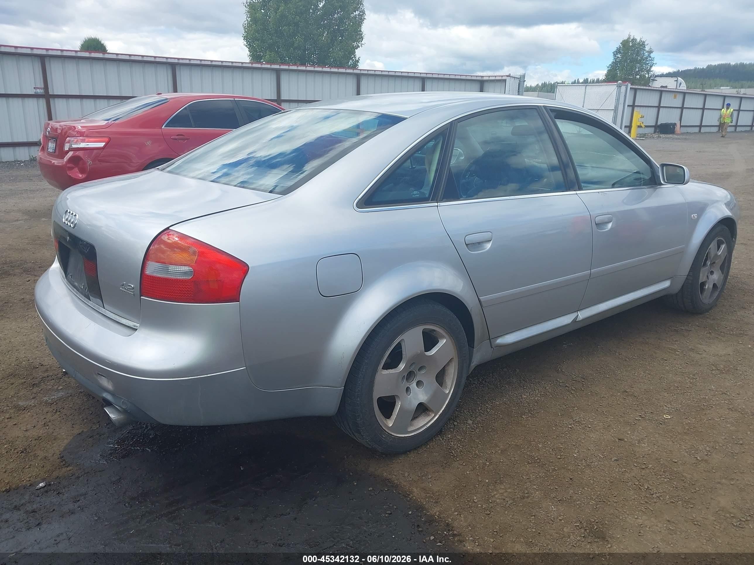 2002 Audi A6 4.2l Silver vin: WAUML54B72N095371