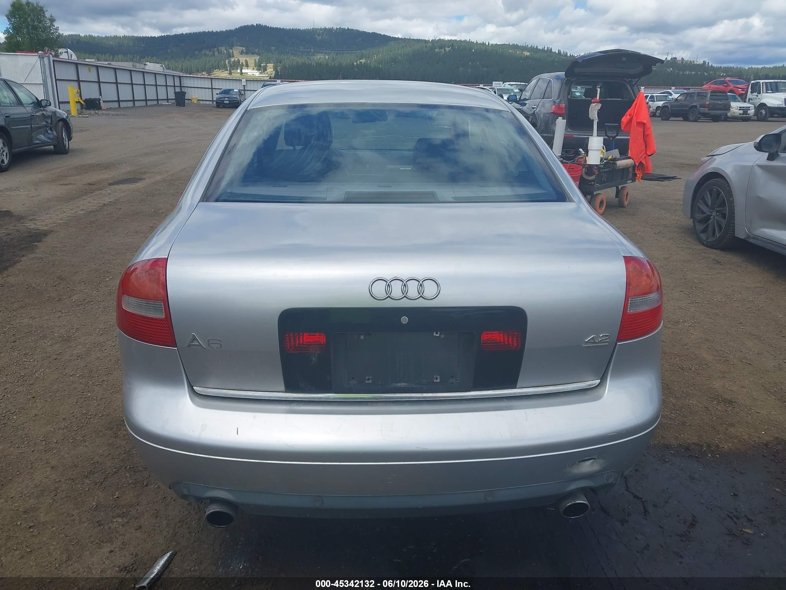 2002 Audi A6 4.2l Silver vin: WAUML54B72N095371