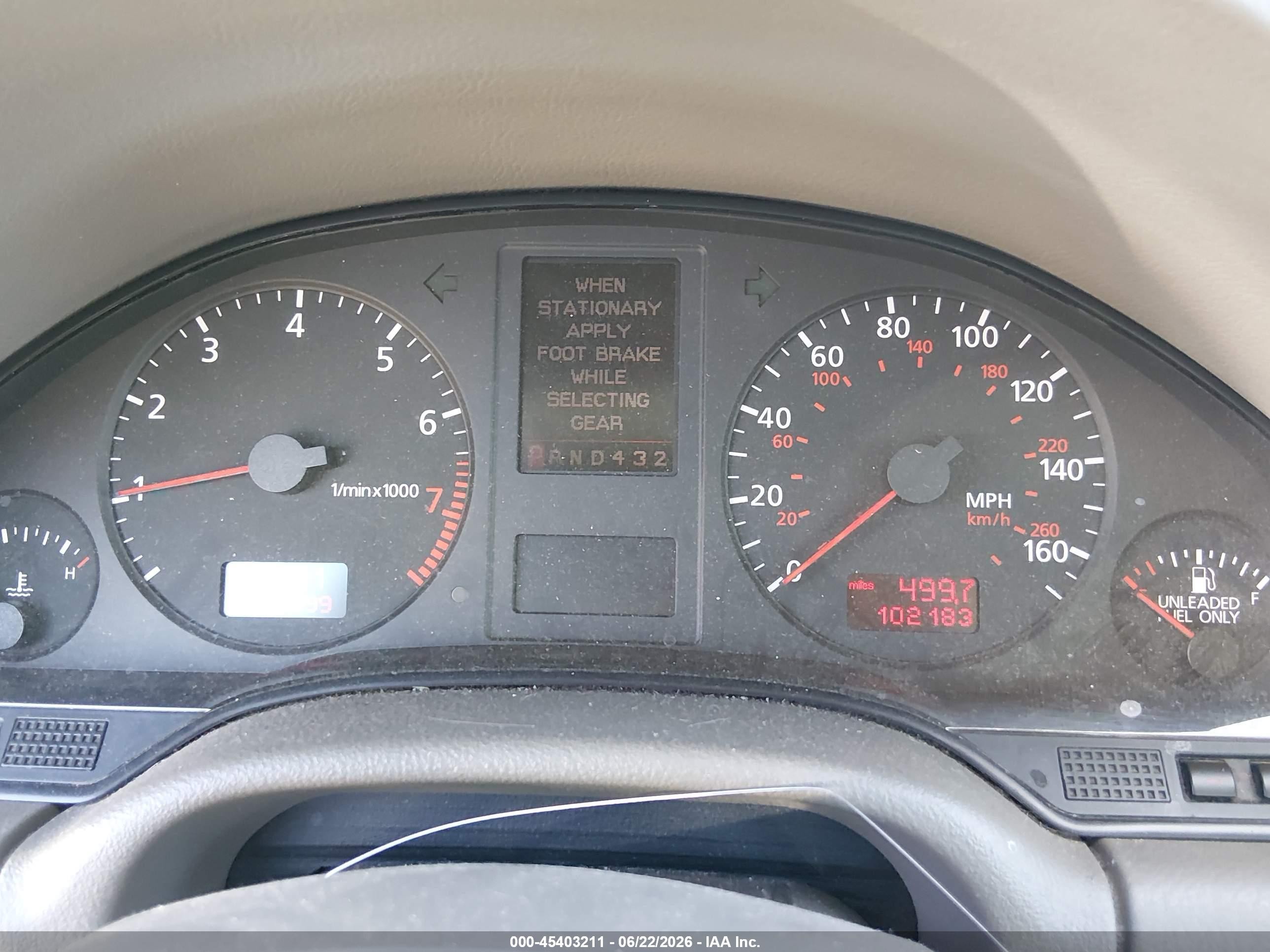 2001 Audi A8 4.2 Brown vin: WAUML54D71N002798