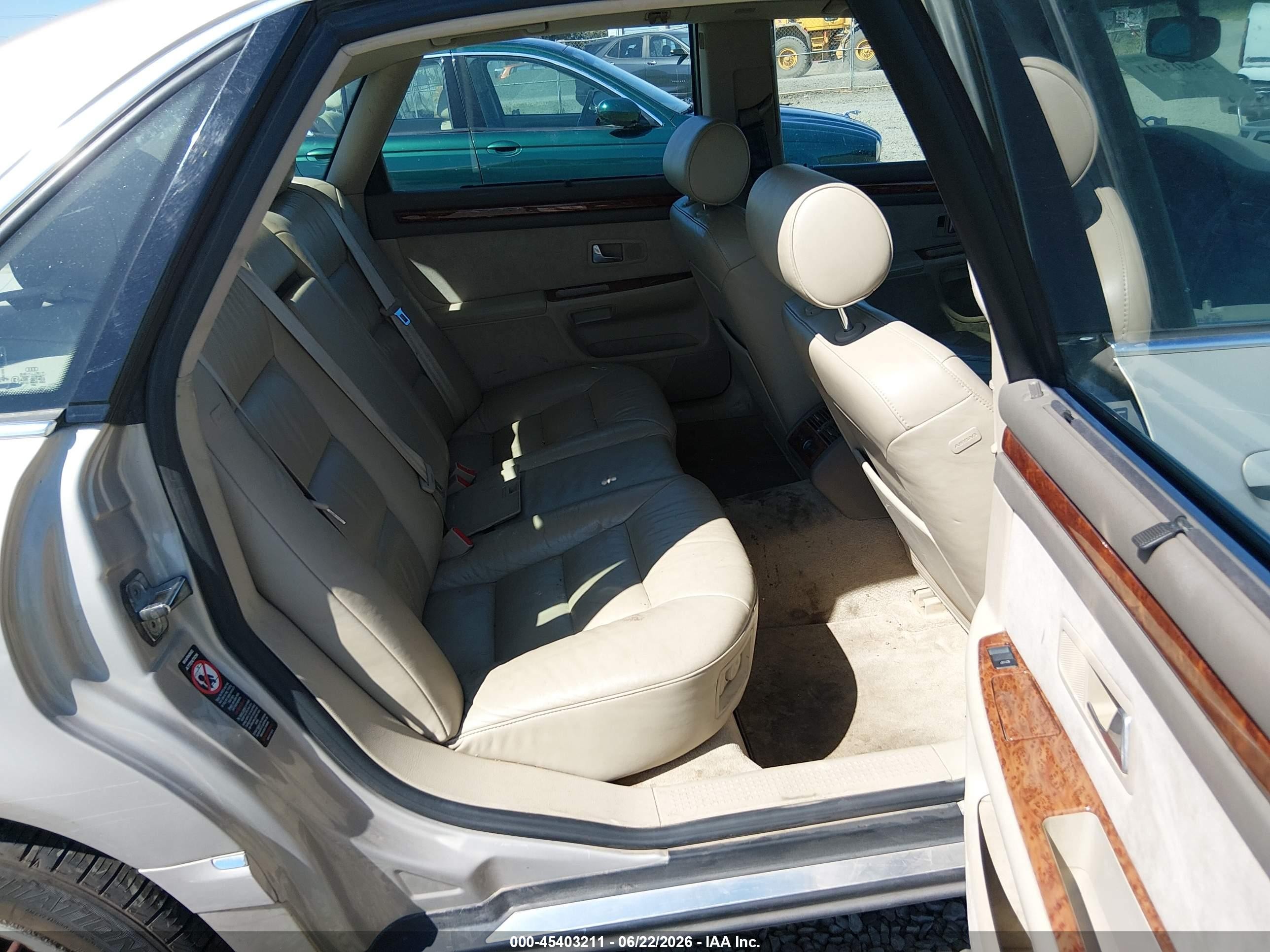 2001 Audi A8 4.2 Brown vin: WAUML54D71N002798