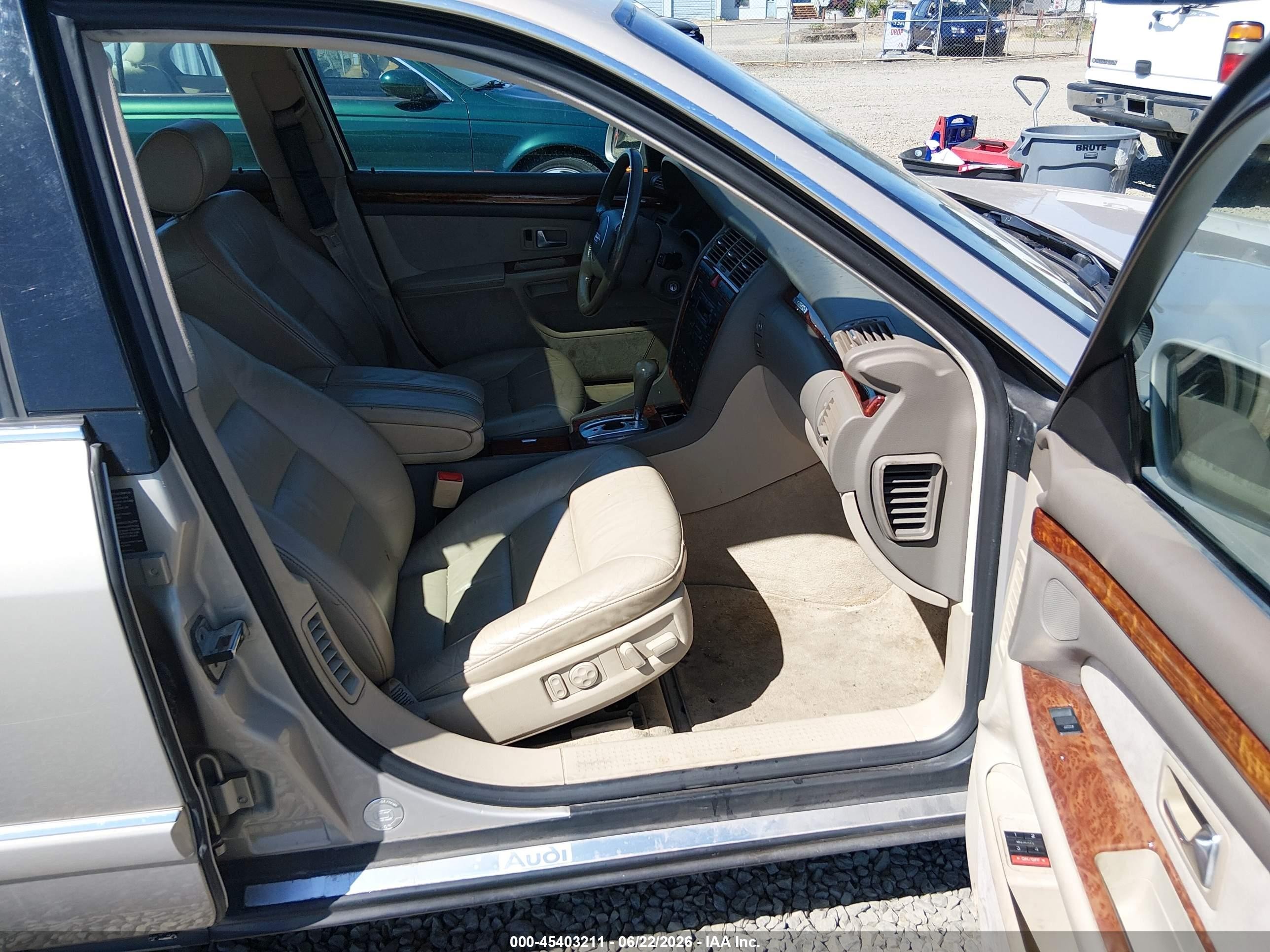 2001 Audi A8 4.2 Brown vin: WAUML54D71N002798