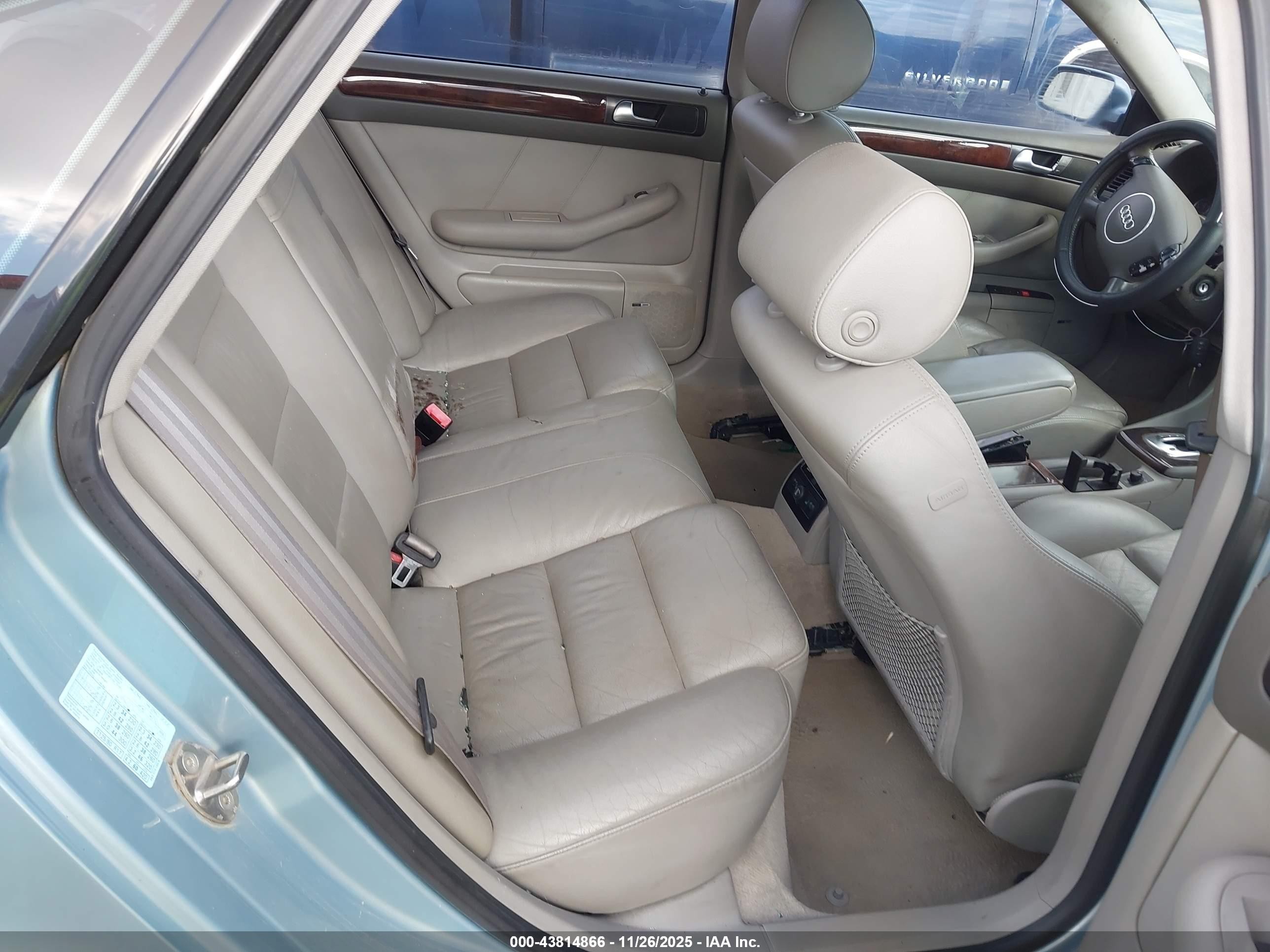 2002 Audi A6 4.2l Light Blue vin: WAUML64B02N036023
