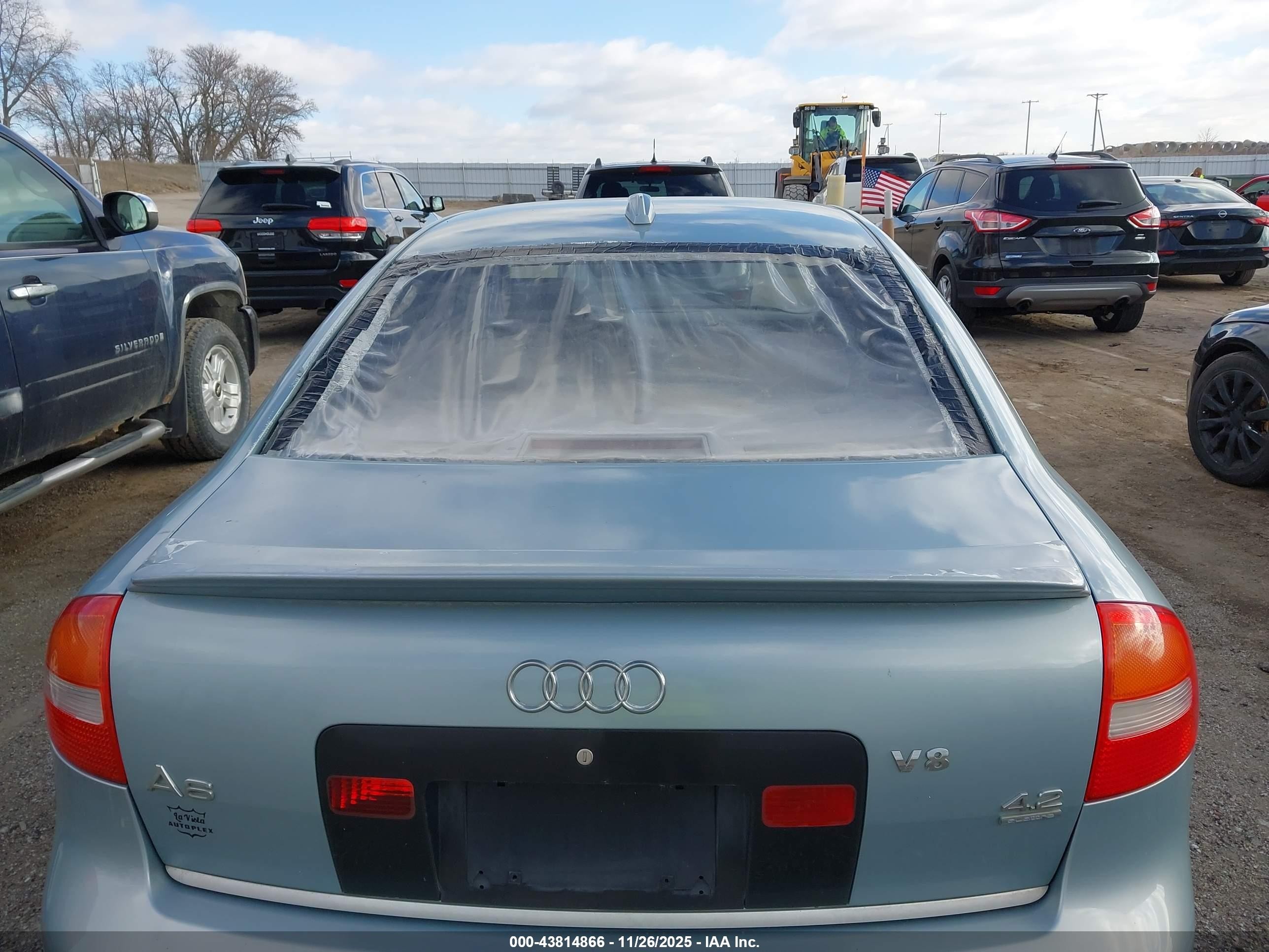2002 Audi A6 4.2l Light Blue vin: WAUML64B02N036023