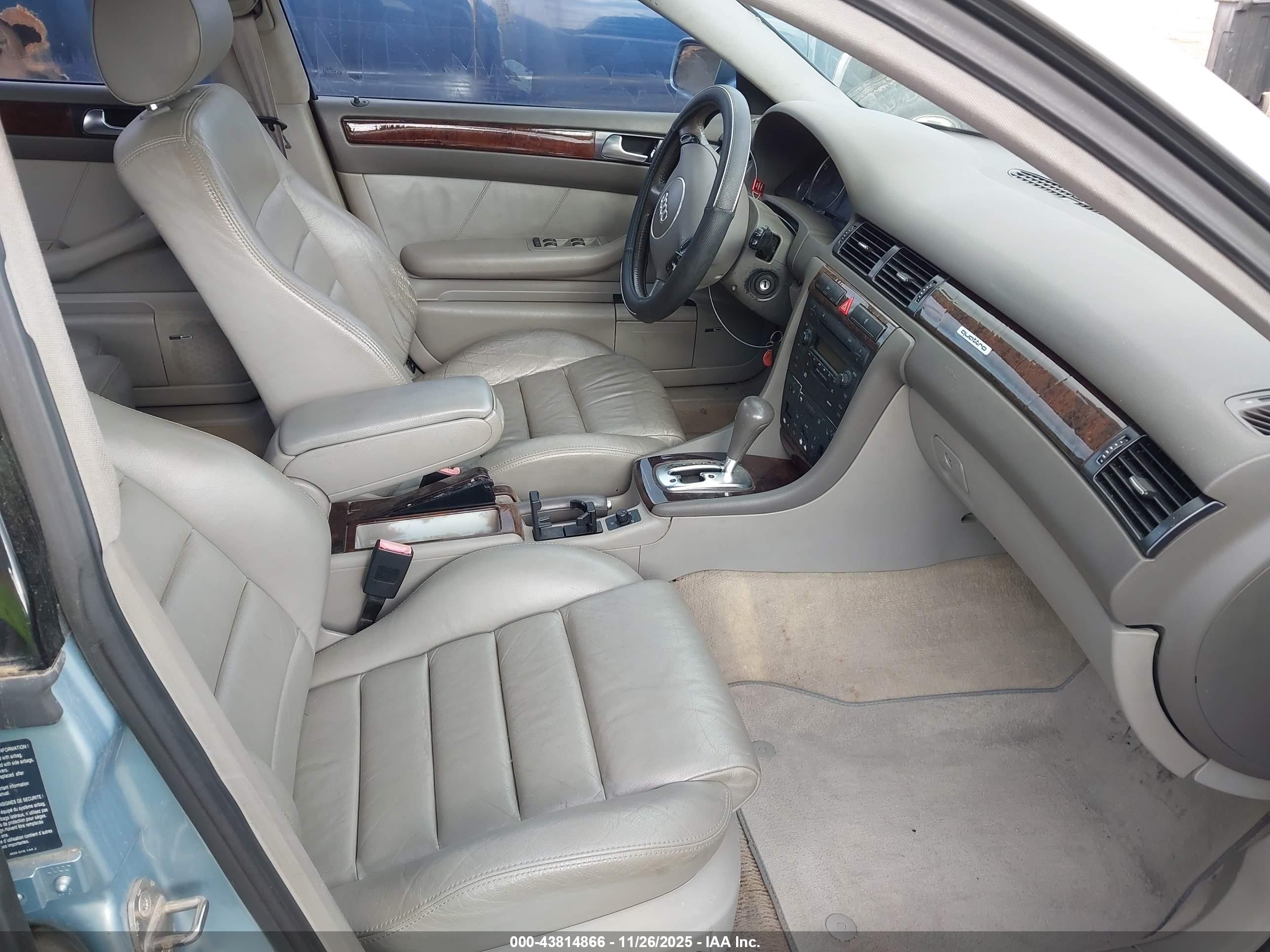 2002 Audi A6 4.2l Light Blue vin: WAUML64B02N036023