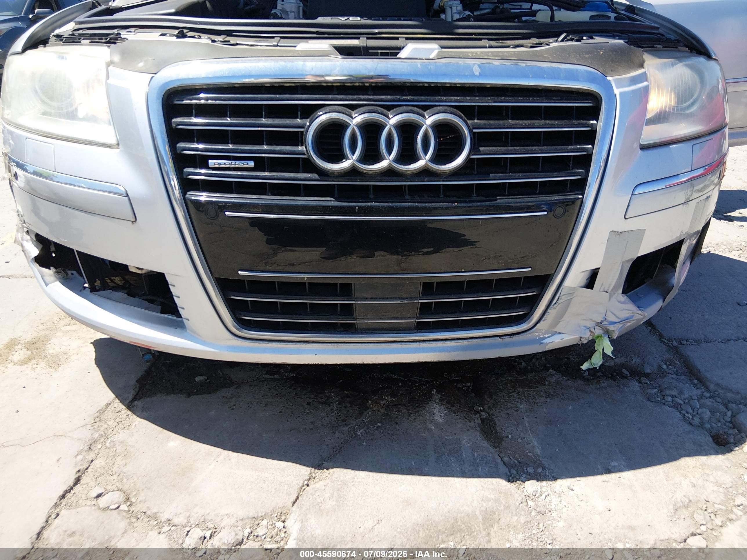 2009 Audi A8 L 4.2 Silver vin: WAUMV94E59N001252
