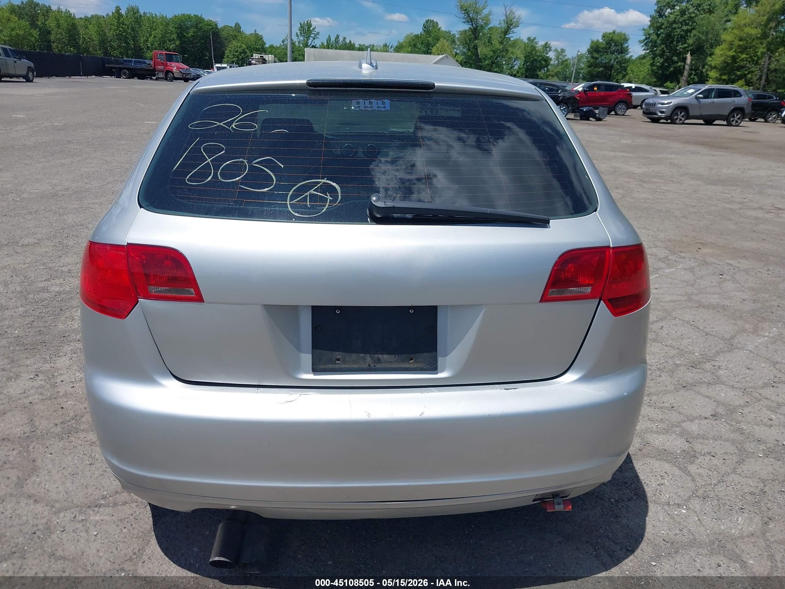 2006 Audi A3 2.0t Silver vin: WAUNF68P46A000236
