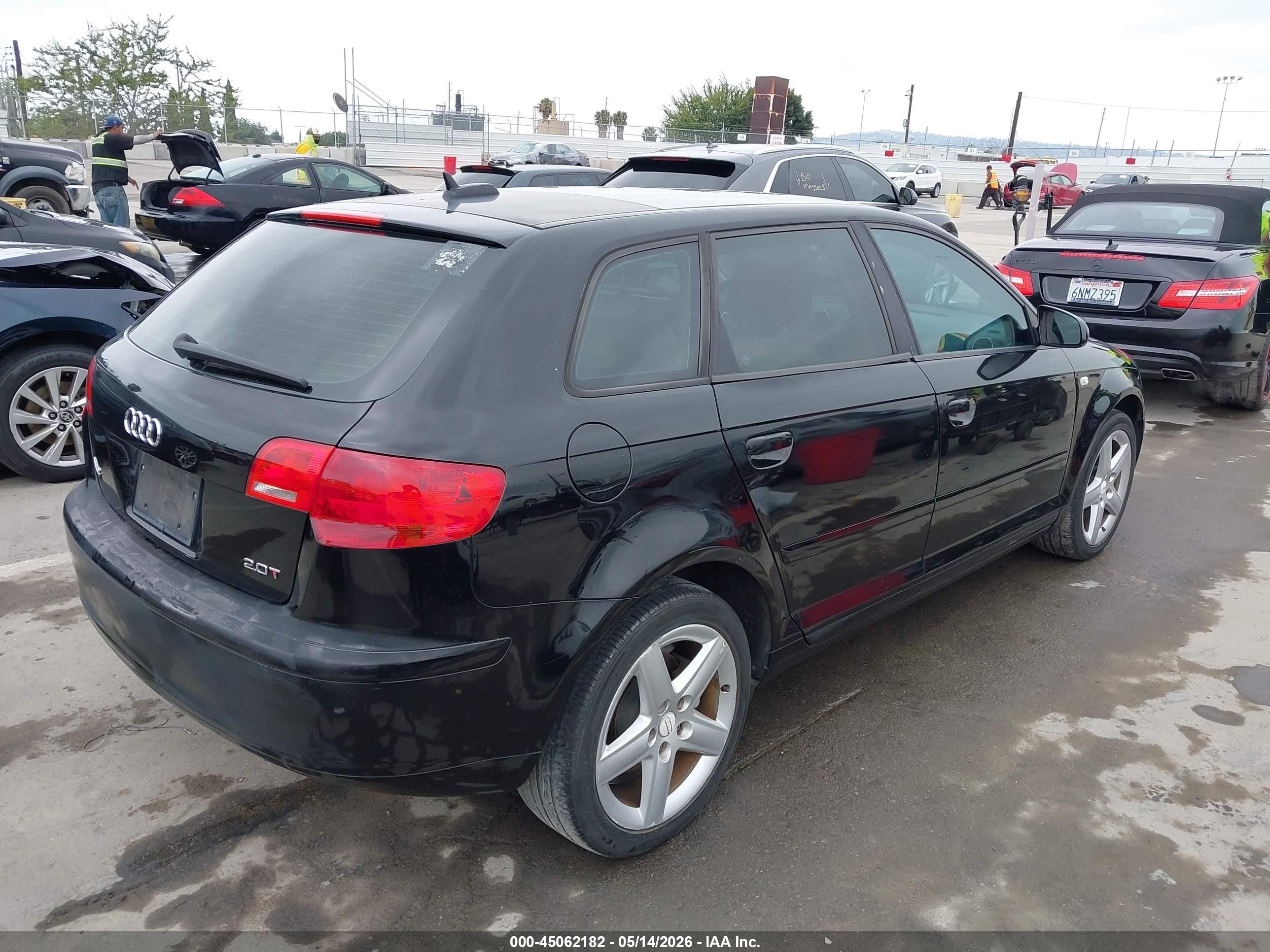 2006 Audi A3 2.0t Black vin: WAUNF68P96A001088