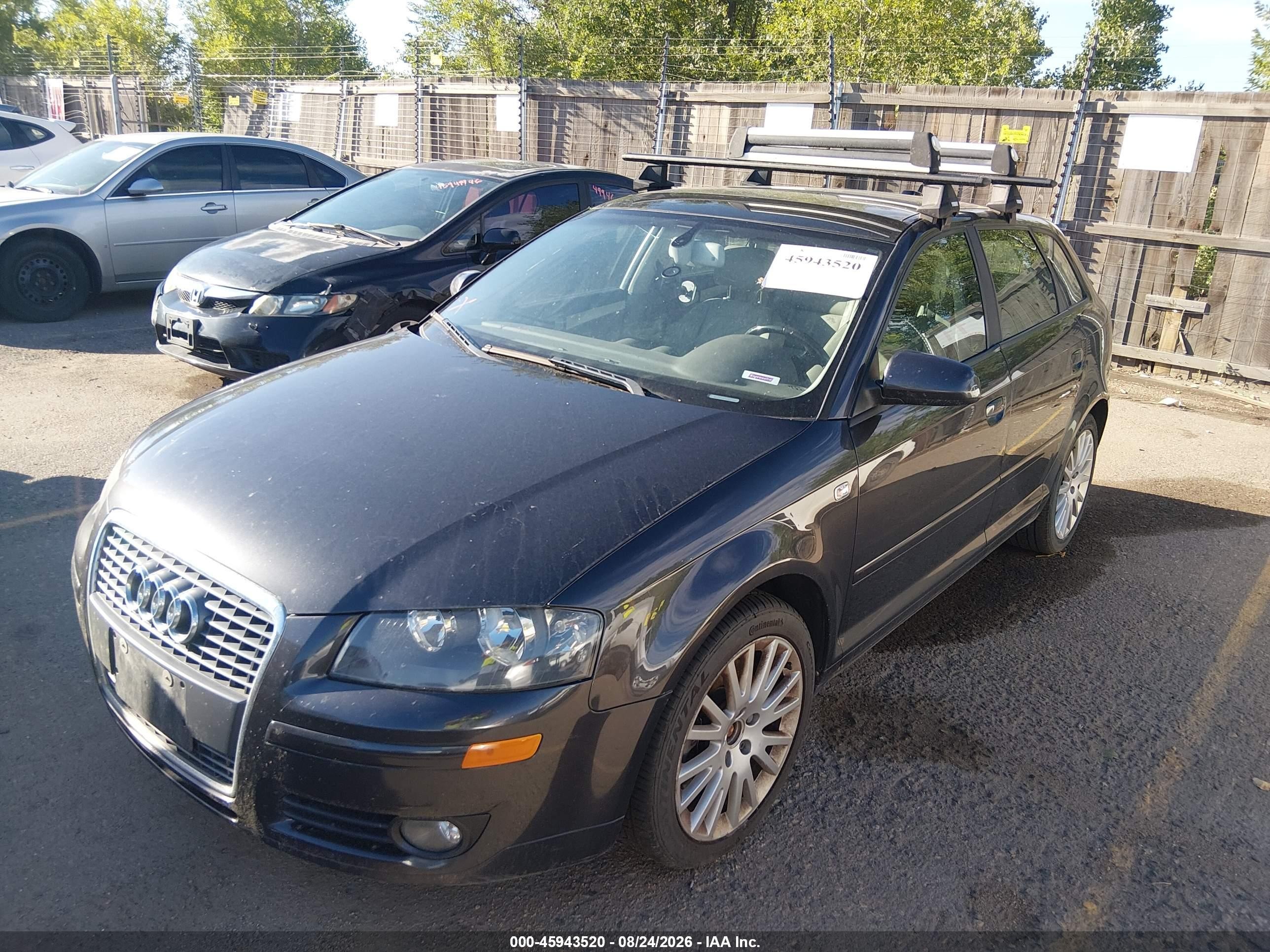 2006 Audi A3 2.0t Black vin: WAUNF78P06A027245