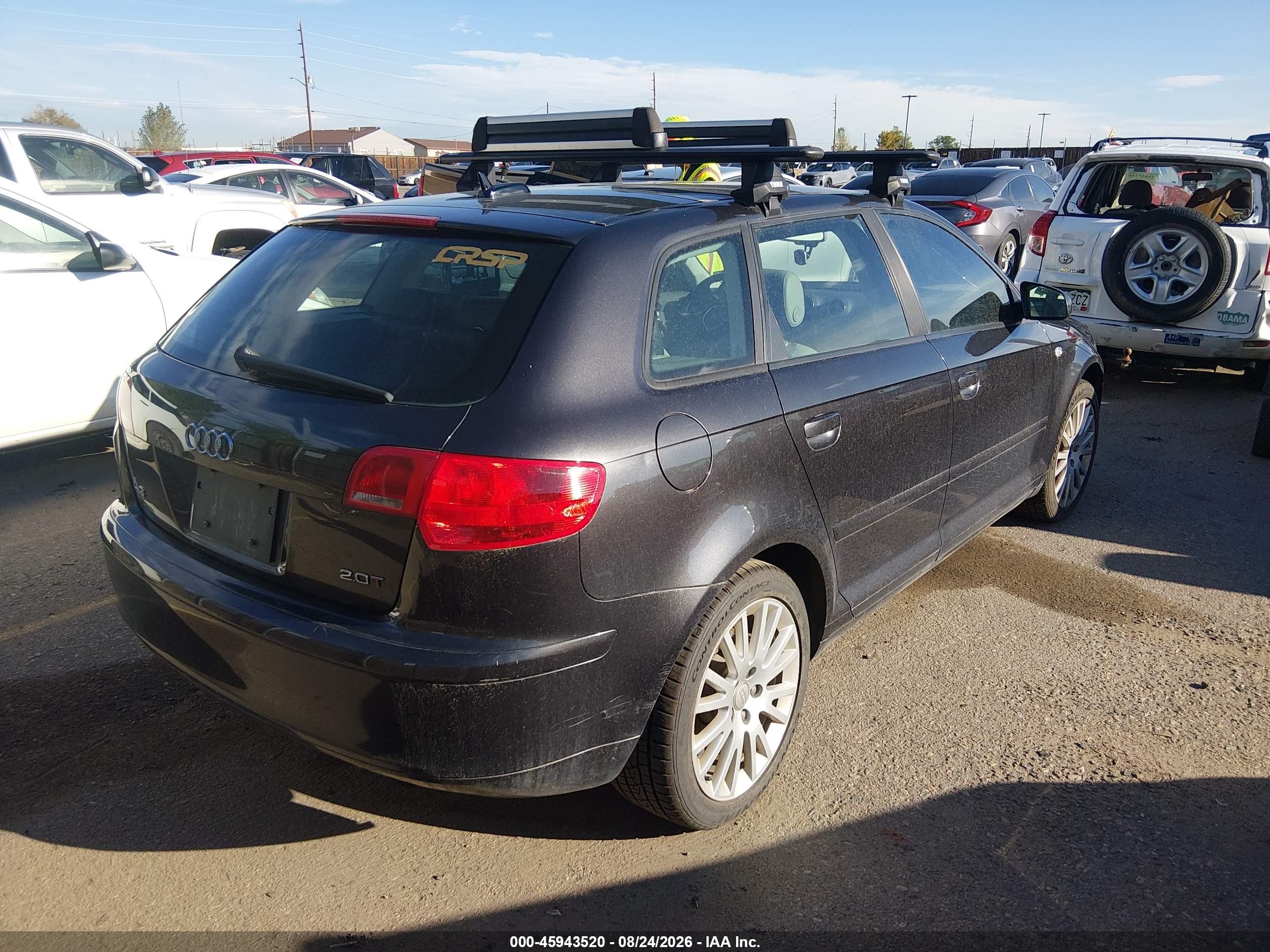 2006 Audi A3 2.0t Black vin: WAUNF78P06A027245