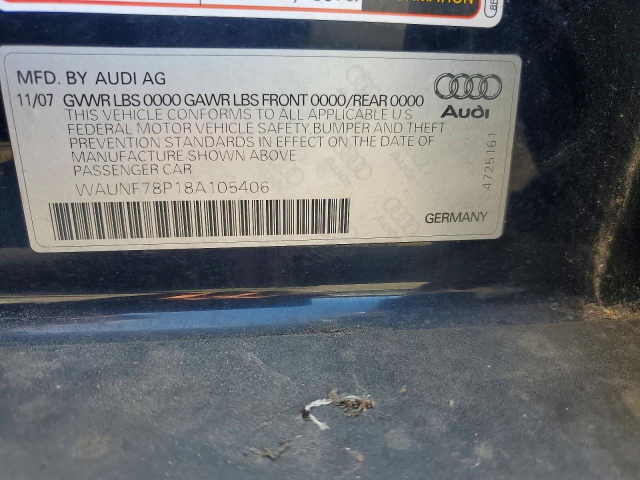 2008 Audi A3 2.0 Premium Blue vin: WAUNF78P18A105406