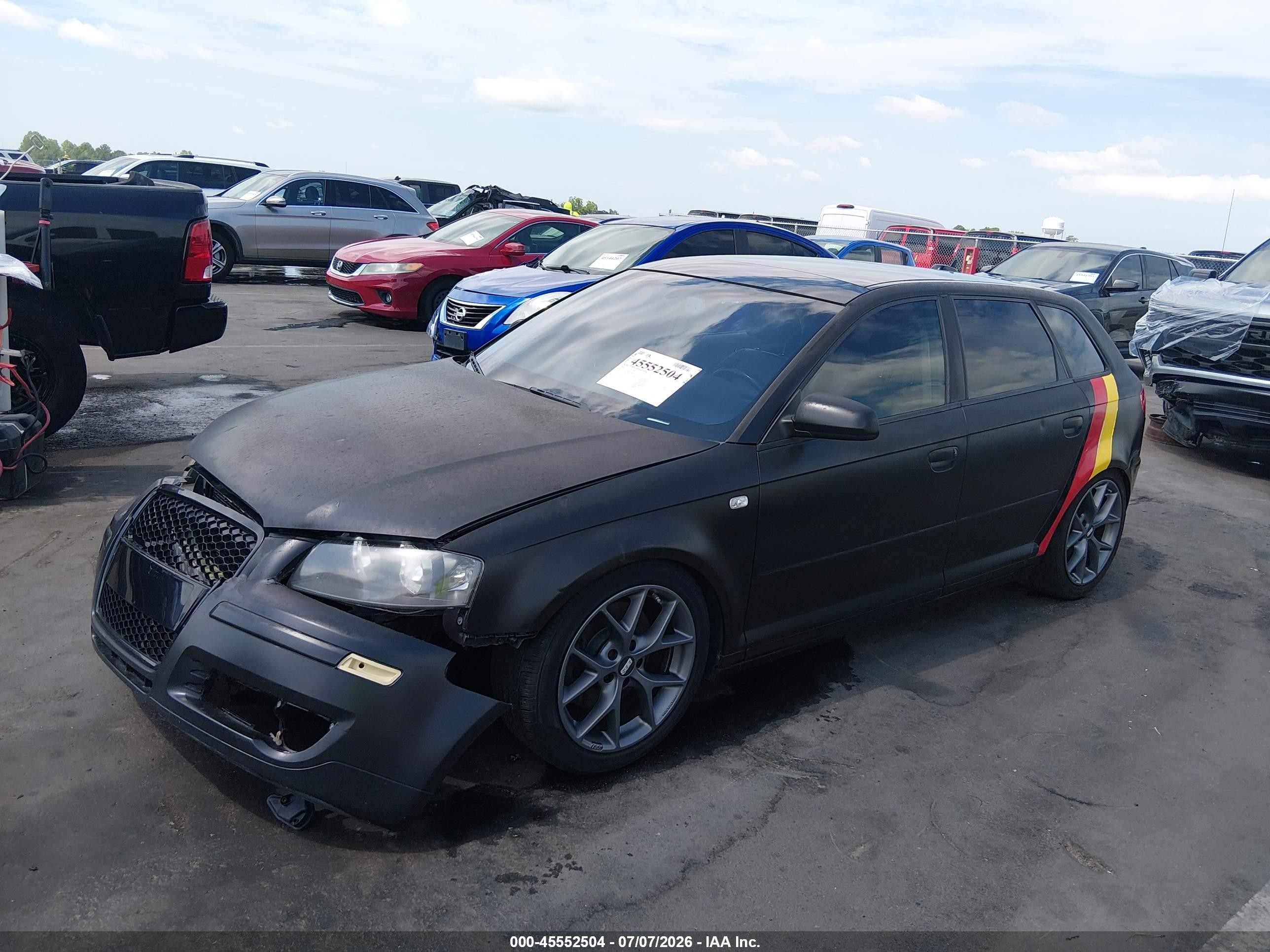 2006 Audi A3 2.0t Black vin: WAUNF78P36A146794