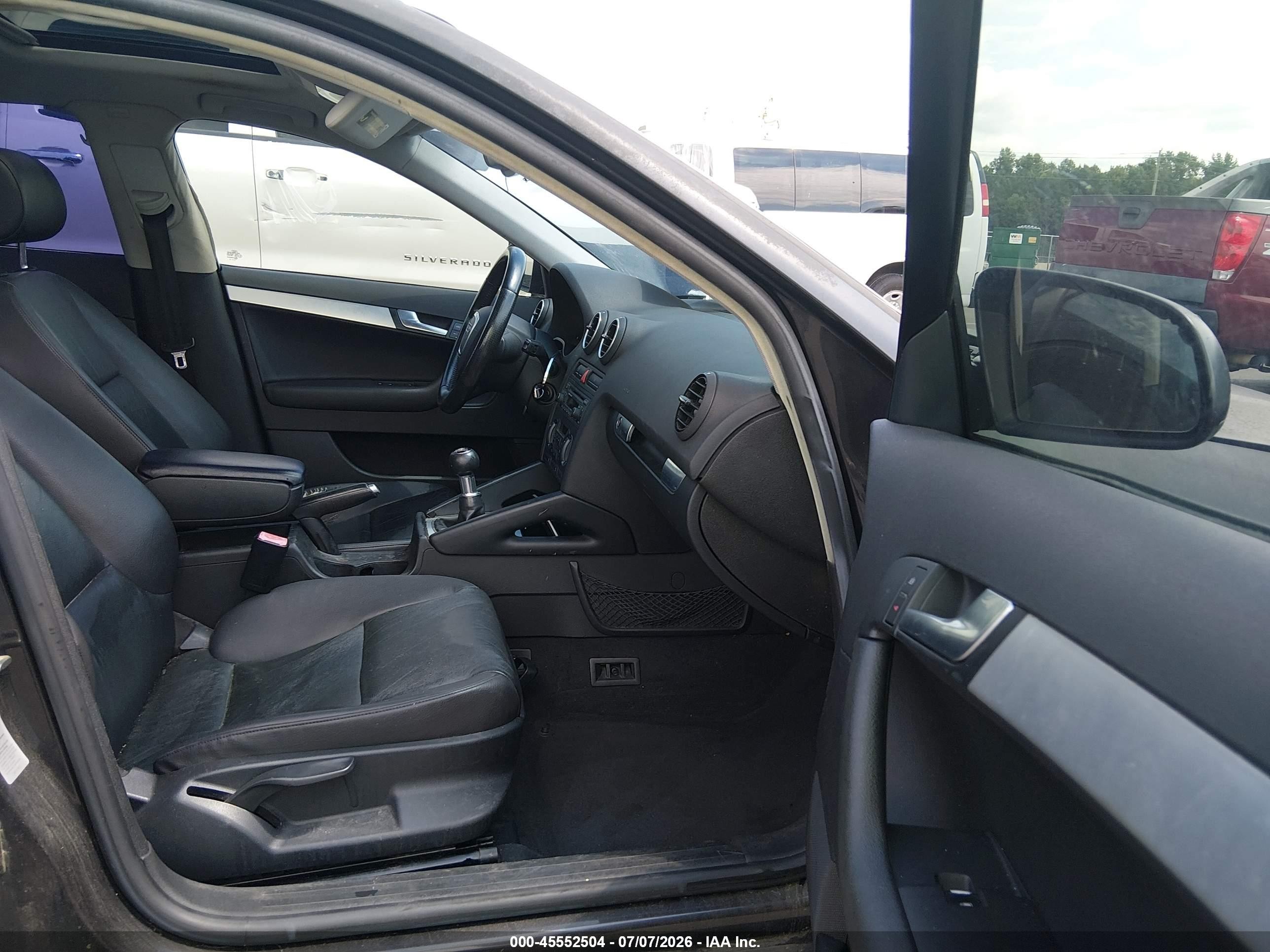 2006 Audi A3 2.0t Black vin: WAUNF78P36A146794