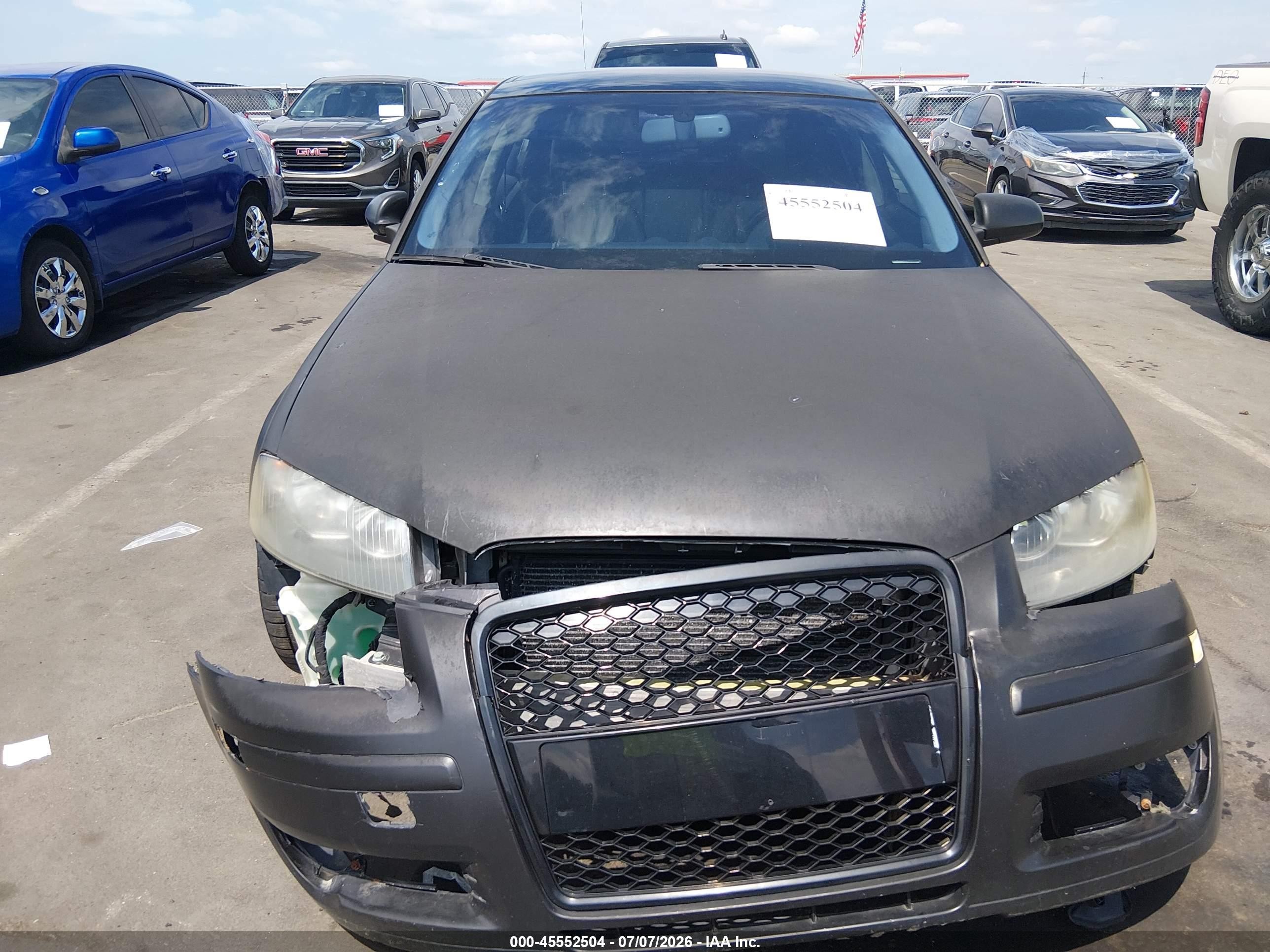 2006 Audi A3 2.0t Black vin: WAUNF78P36A146794
