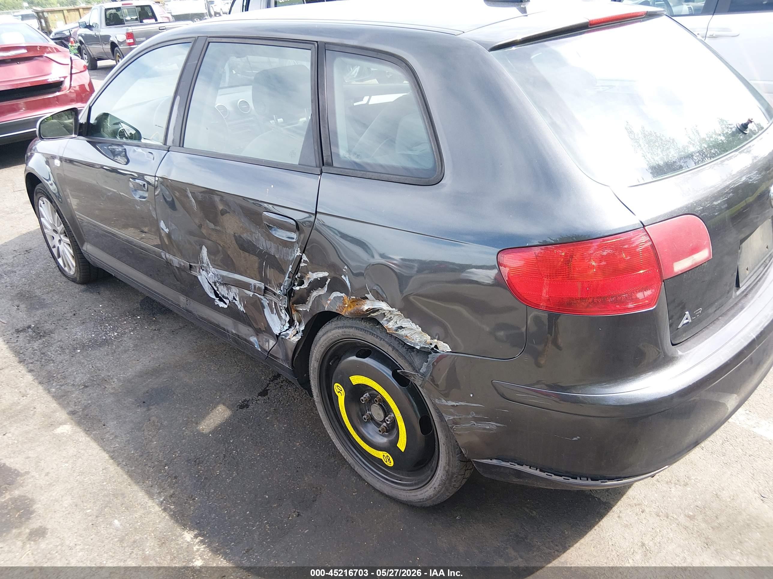 2006 Audi A3 2.0t Gray vin: WAUNF78P46A064573