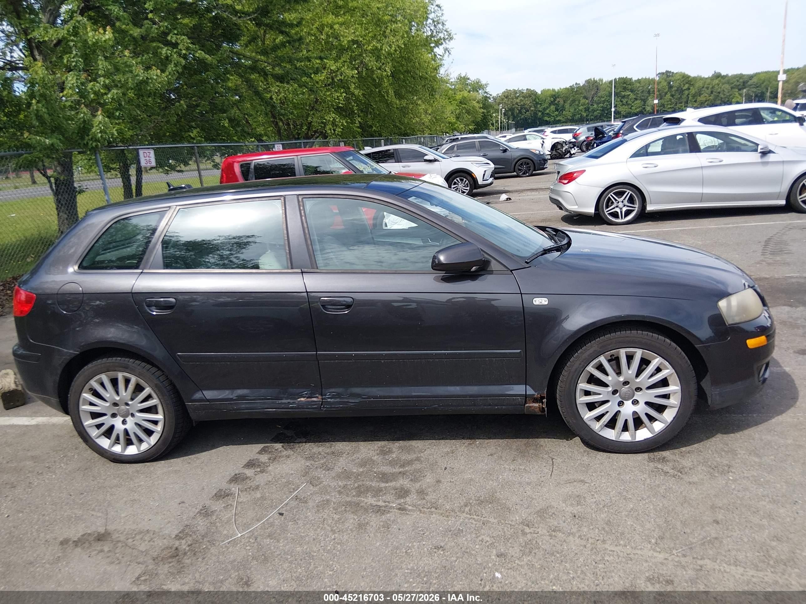 2006 Audi A3 2.0t Gray vin: WAUNF78P46A064573