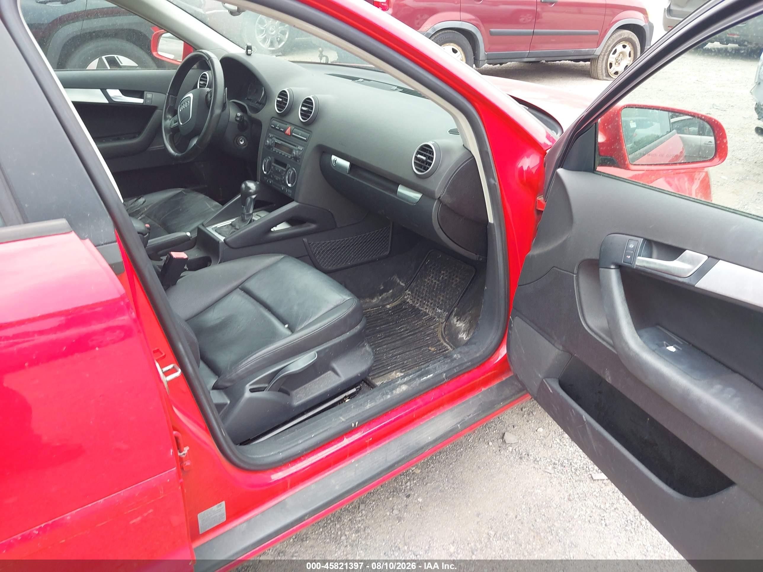 2007 Audi A3 2.0t Red vin: WAUNF78P47A012944