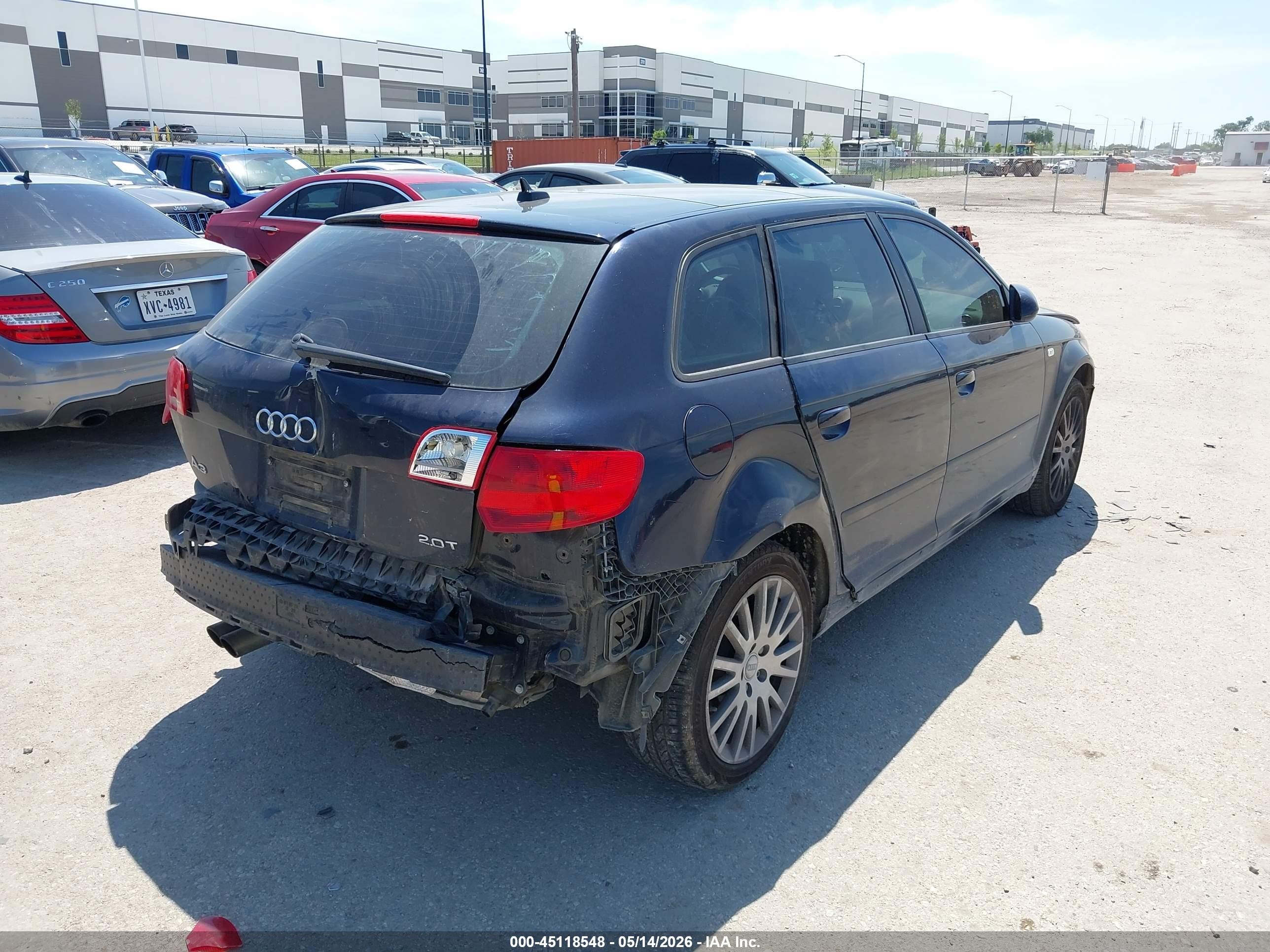 2008 Audi A3 2.0t Blue vin: WAUNF78P48A007728