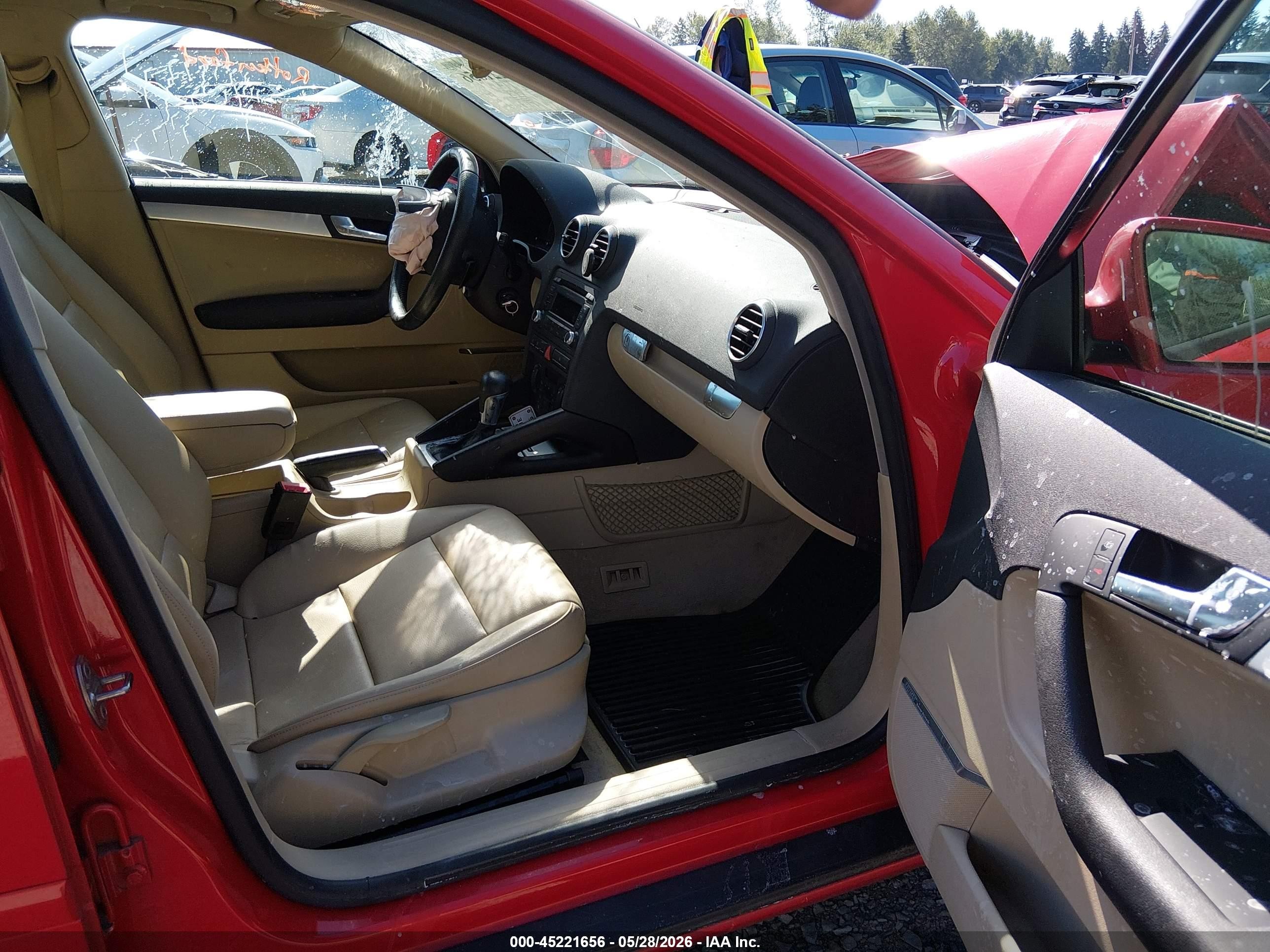 2008 Audi A3 2.0t Red vin: WAUNF78P68A142497