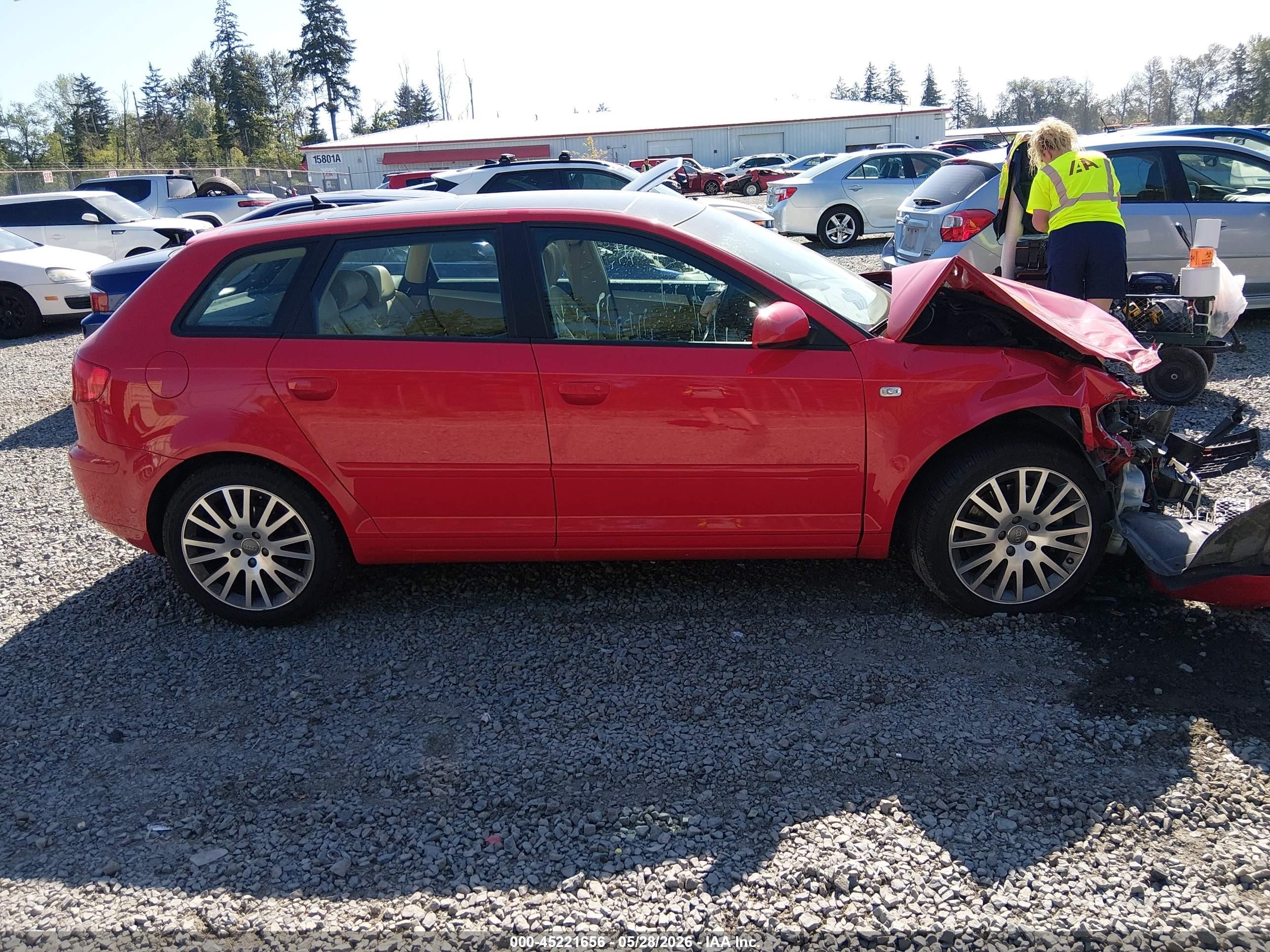 2008 Audi A3 2.0t Red vin: WAUNF78P68A142497