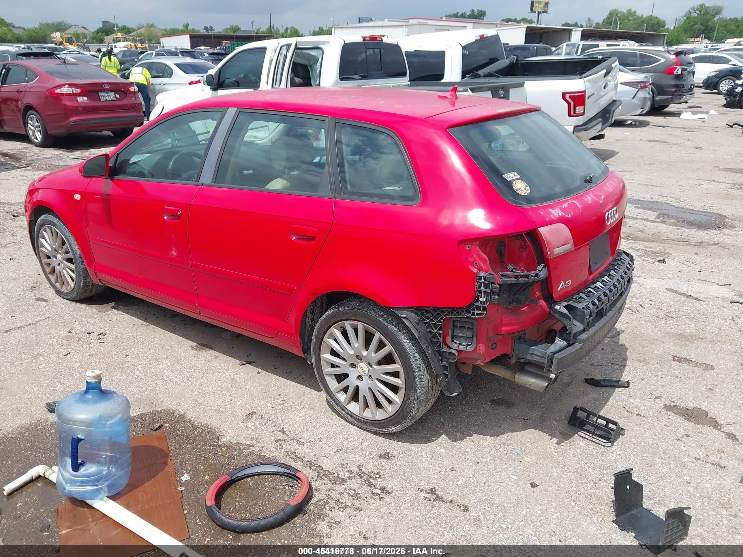 2007 Audi A3 2.0t Красный vin: WAUNF78P97A169854