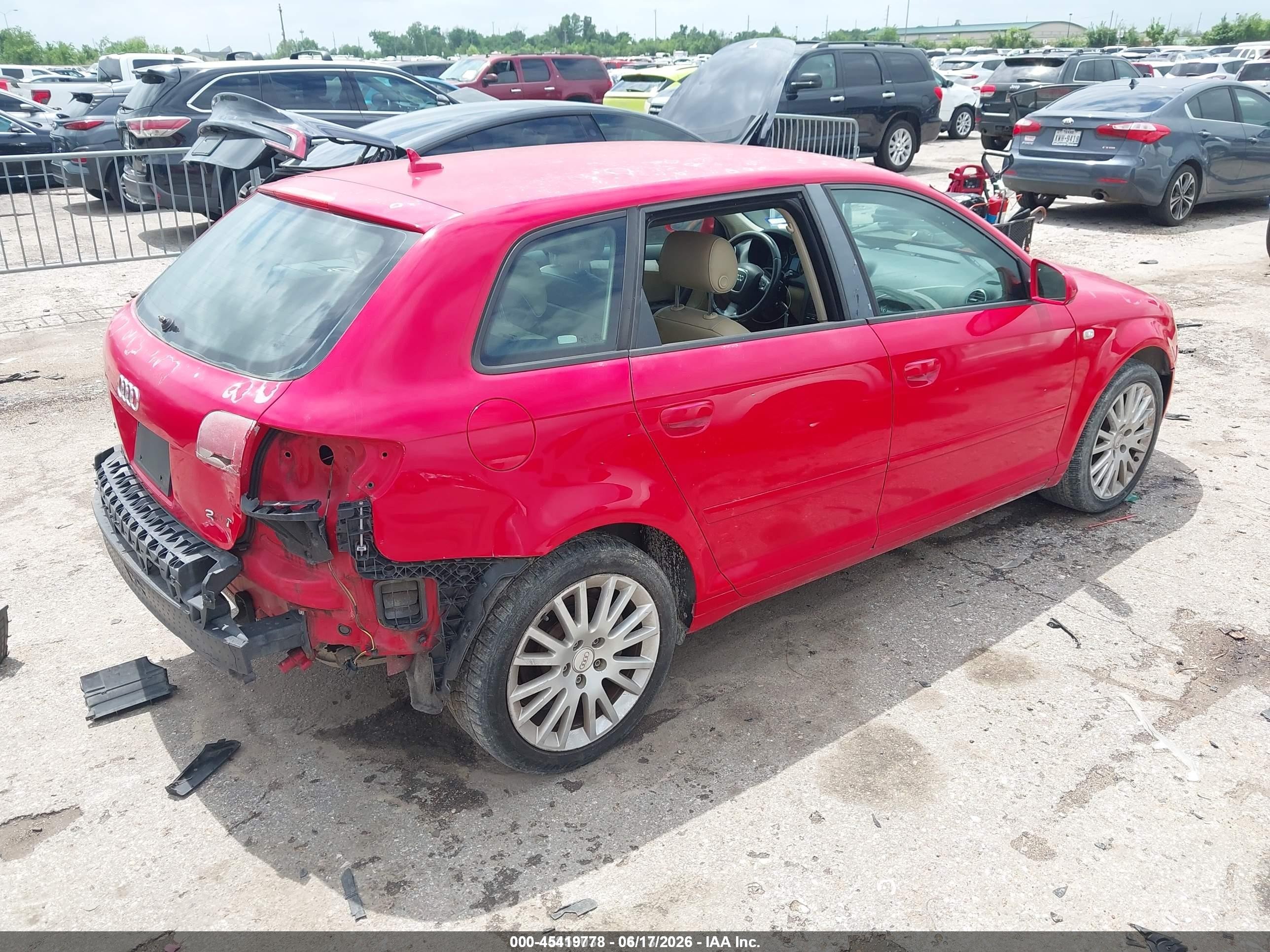 2007 Audi A3 2.0t Красный vin: WAUNF78P97A169854
