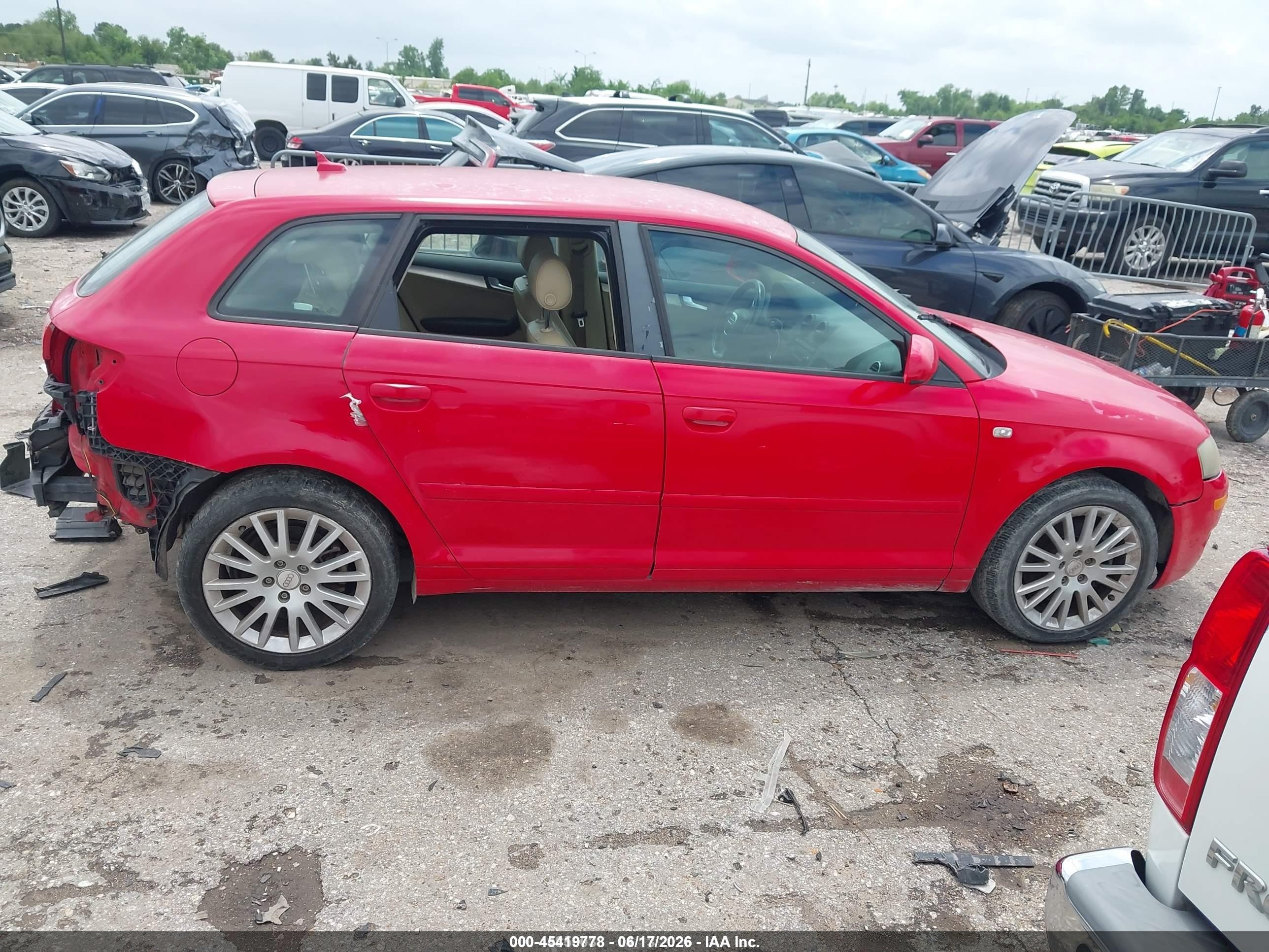 2007 Audi A3 2.0t Красный vin: WAUNF78P97A169854