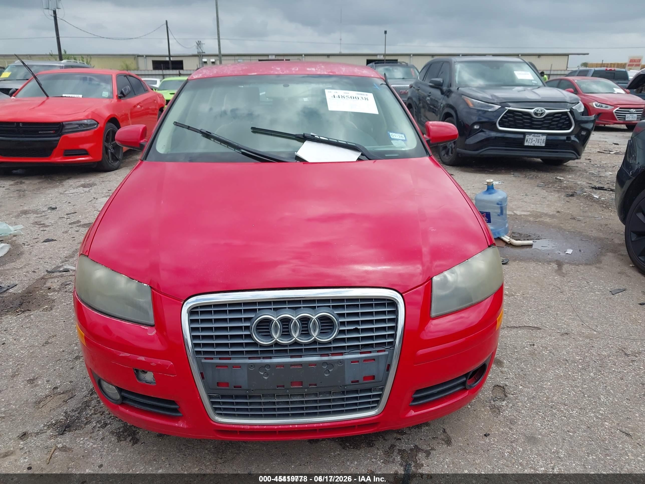 2007 Audi A3 2.0t Красный vin: WAUNF78P97A169854