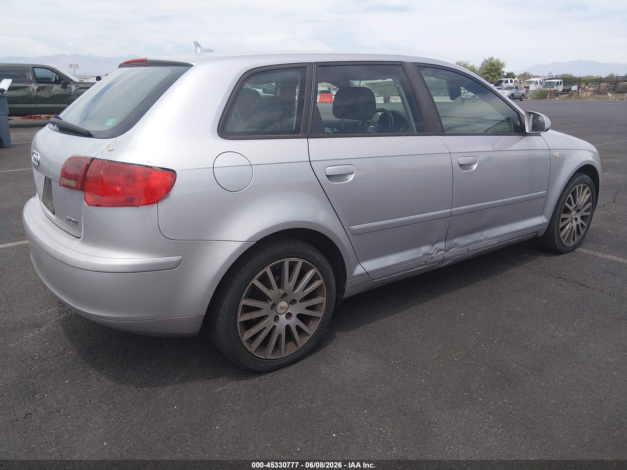2008 Audi A3 2.0t Silver vin: WAUNF78P98A072168